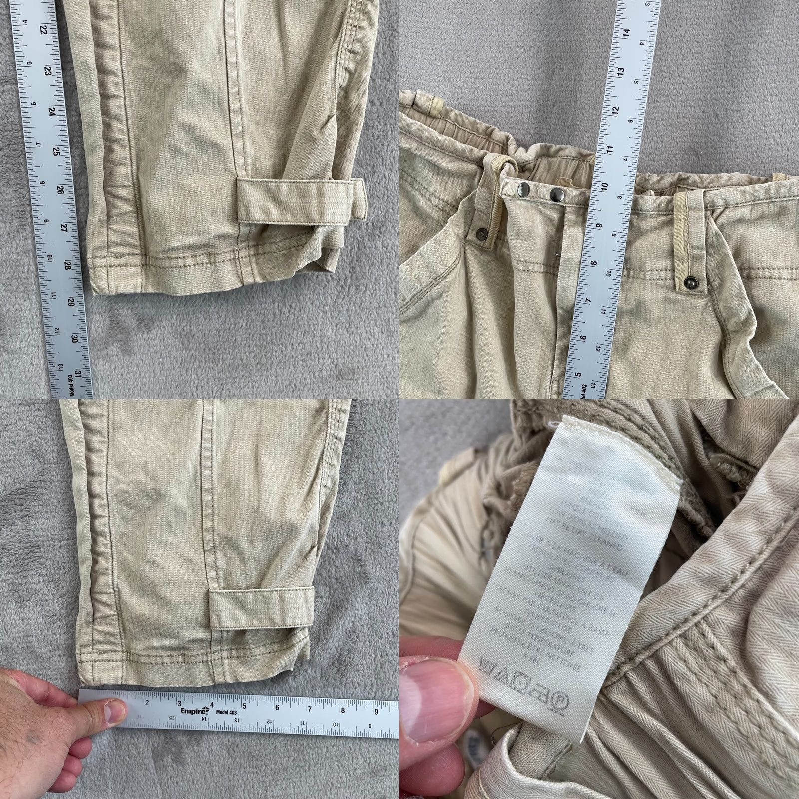 Free People Free People Can't Compare Slouch Cargo Pants Women Small Beige Paratrooper Pants Women's Small Beige Cargo Slouch Paratrooper Size 28" / US 6 / IT 42 - 8 Thumbnail