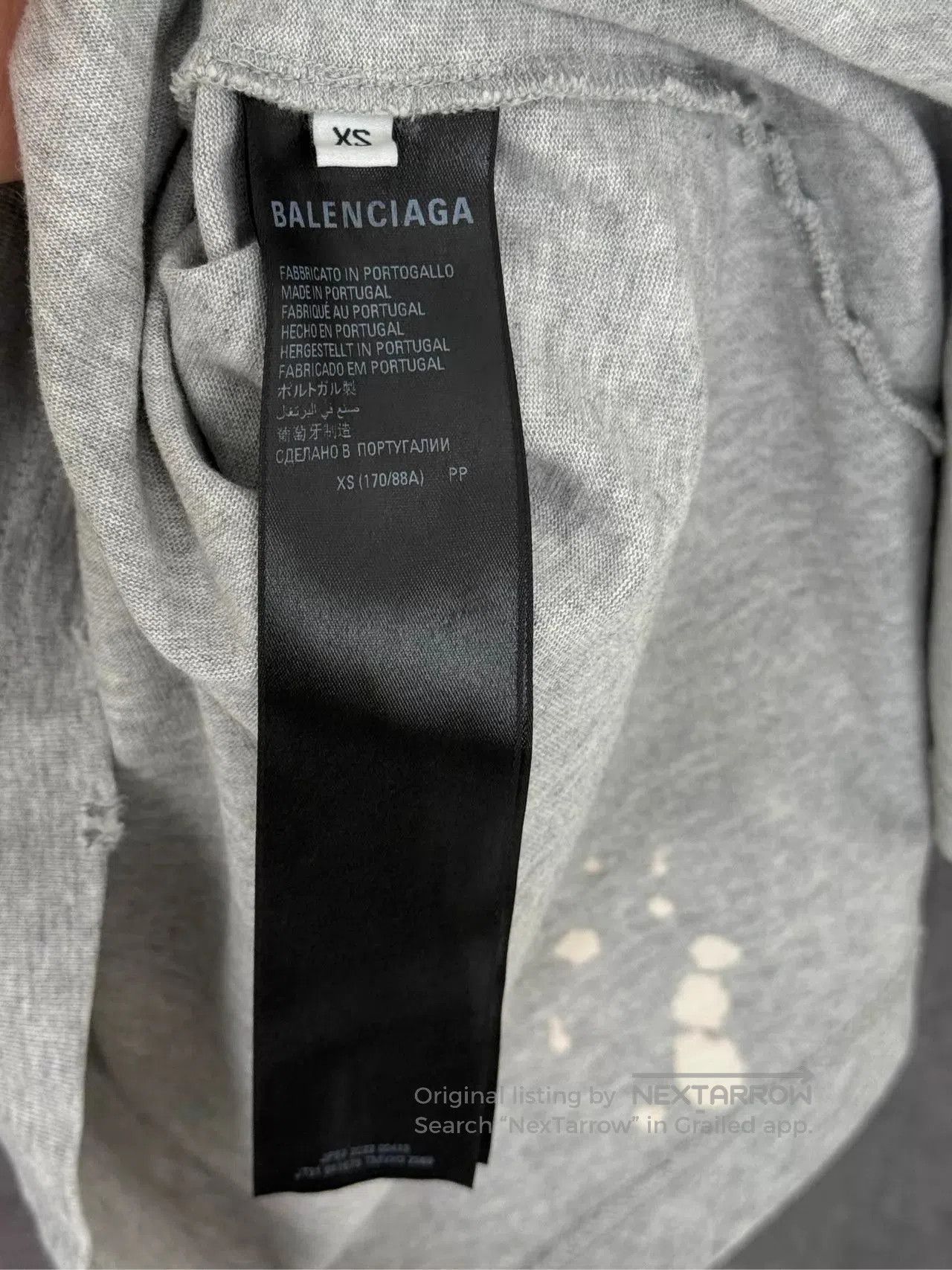 Balenciaga Gray Short Sleeve Graphic T. Size US XS / EU 42 / 0 - 4 Thumbnail