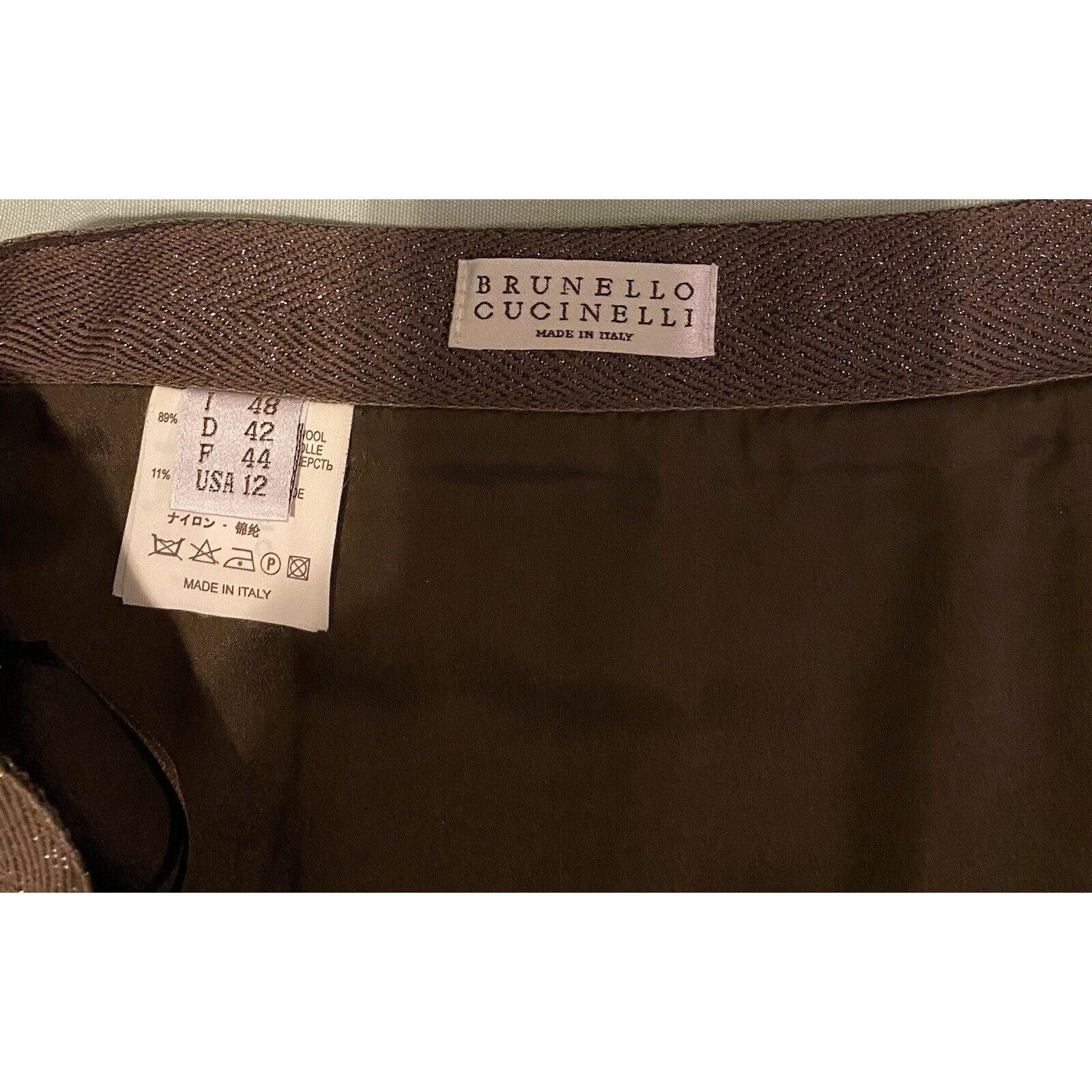 Brunello Cucinelli $965 Brunello Cucinelli 48 12 Skirt Wool Asymmetrical Pleate Size 34" / US 12 / IT 48 - 3 Thumbnail