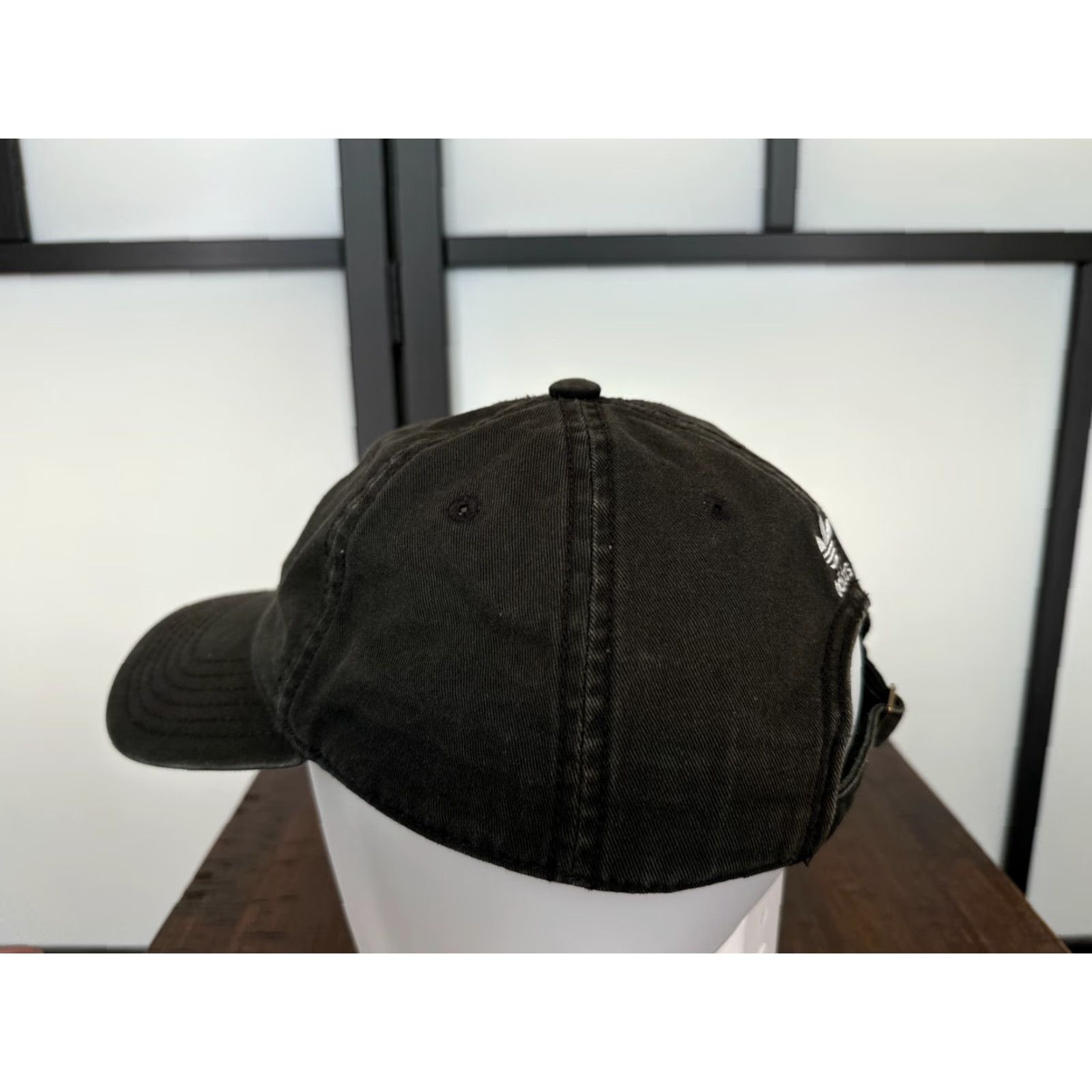 Adidas adidas Hat Cap Strap Back Adult One Size Black Cotton Twill Embroidered Trefoil Size ONE SIZE - 5 Thumbnail