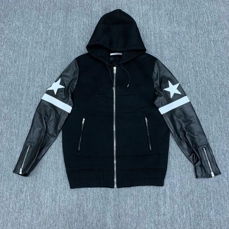 Givenchy Givenchy Size54 Black Five-Star Patch Leather Jacket, Size Size US M / EU 48-50 / 2 - 1 Thumbnail