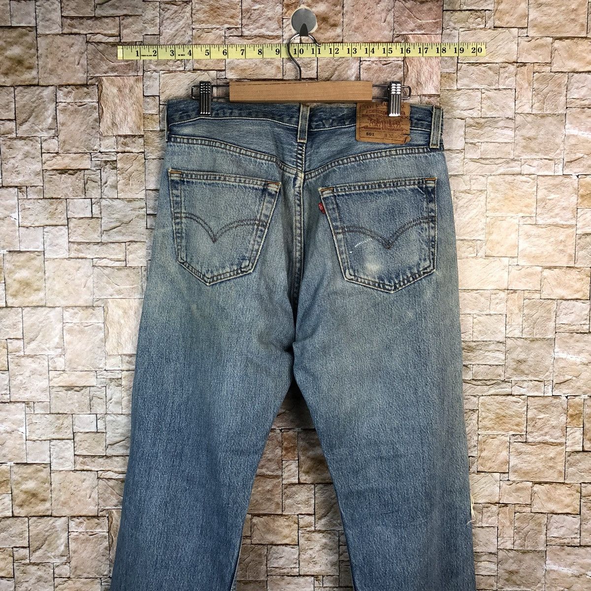 Levi's D 501 Levis patchwork ripped Distressed Denim Pants #A1013 Size US 32 / EU 48 - 17 Thumbnail