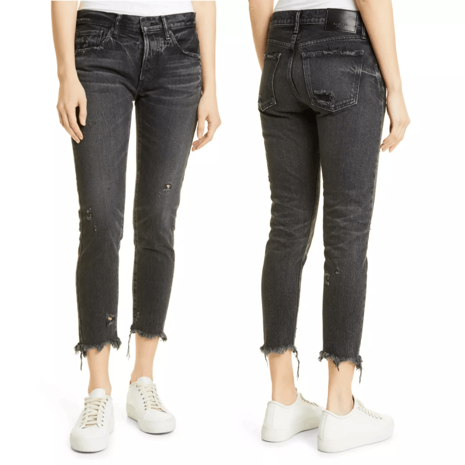 Designer × MOUSSY MOUSSY VINTAGE Staley Tapered Ankle Jeans Black Size 26 $350 Size 26" / US 2 / IT 38 - 1 Thumbnail