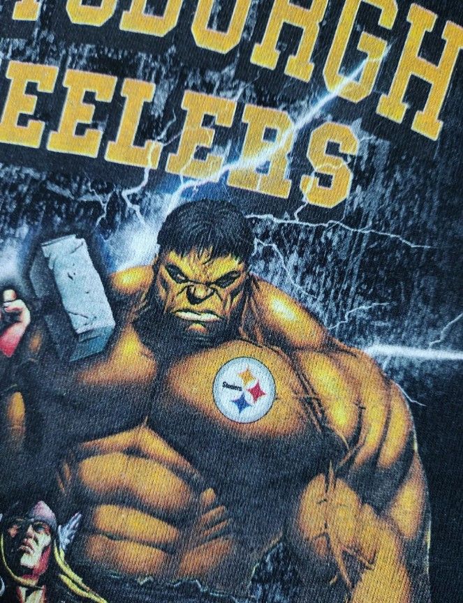Vintage Vintage Pittsburgh Steelers x Marvel t-shirt Size US XL / EU 56 / 4 - 4 Thumbnail