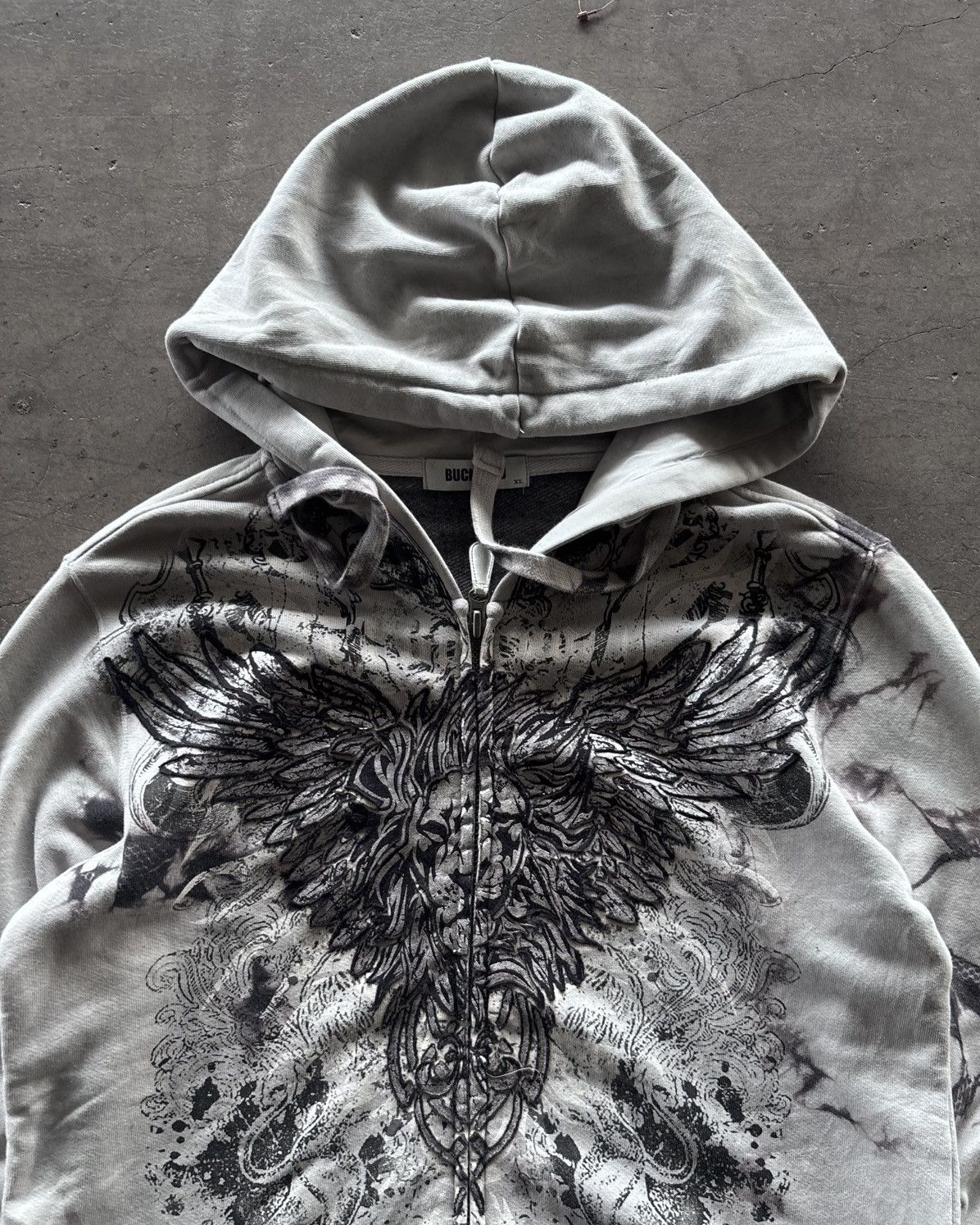 Japanese Brand 2000s Ifsixwasnine style Buckaro Zip Up Hoodie Size US XL / EU 56 / 4 - 3 Thumbnail