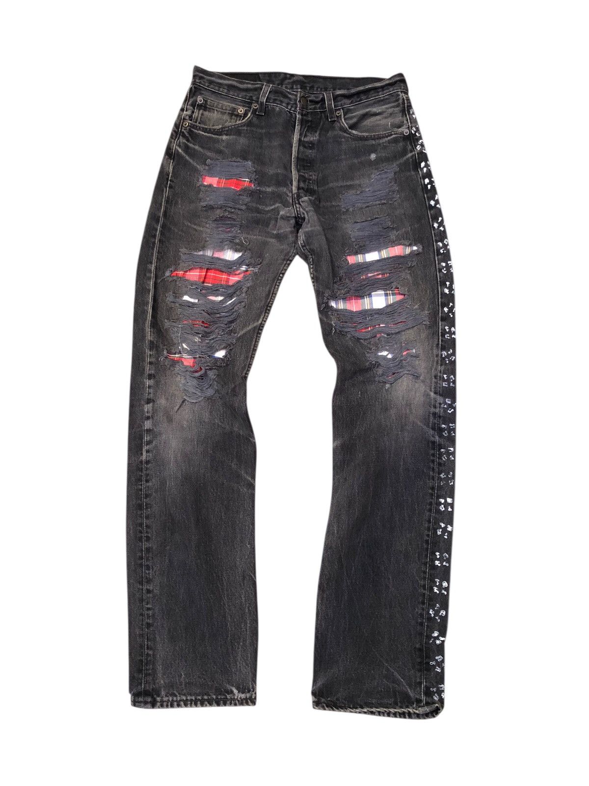 🔥Vintage LEVIS x LaTOTALITE Distressed Patchwork 501xx Jeans