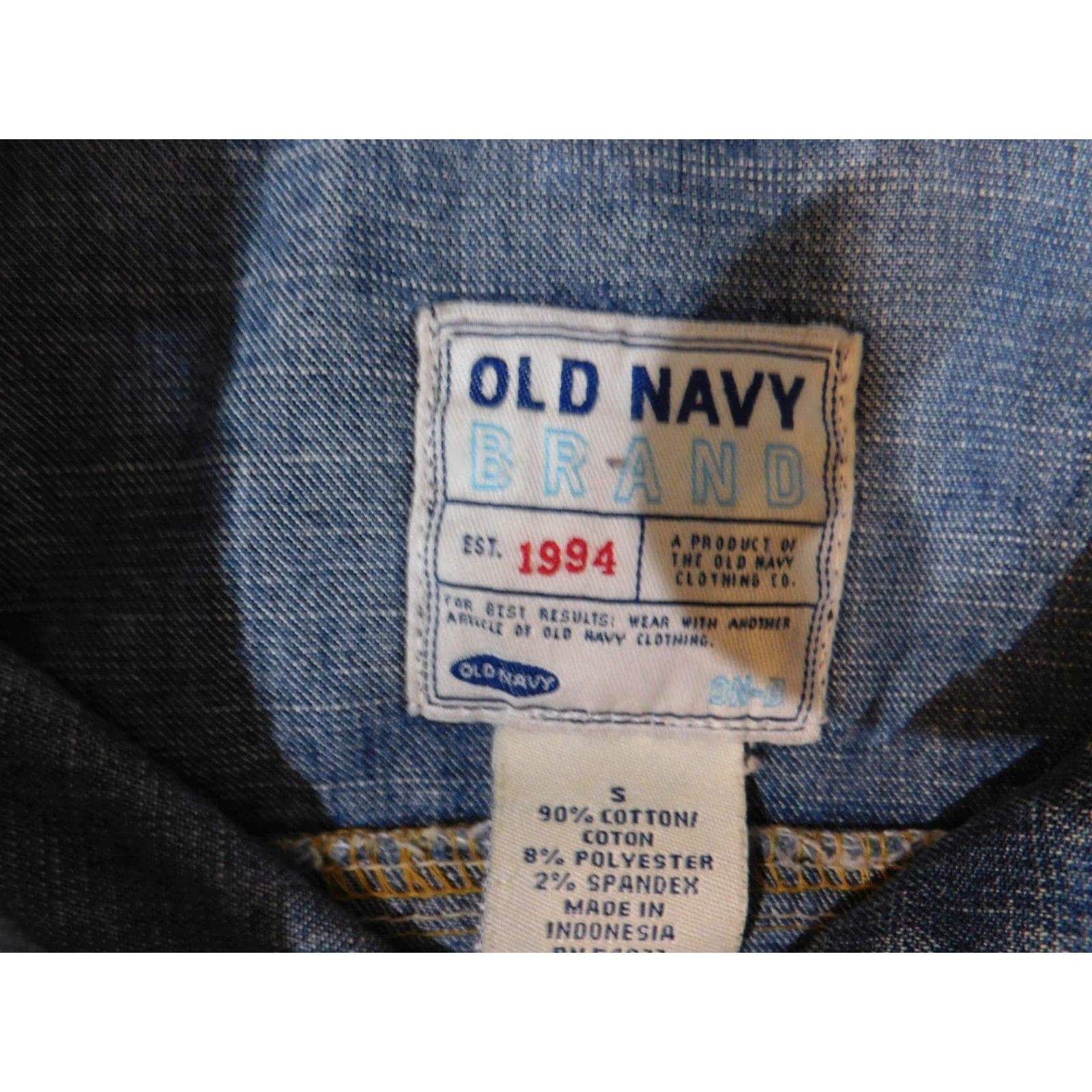 Old Navy Old Navy Jacket Womens Small Blue Denim Stretch Button Trucker Classic Casual Spring Fall Womens Size S / US 4 / IT 40 - 4 Thumbnail