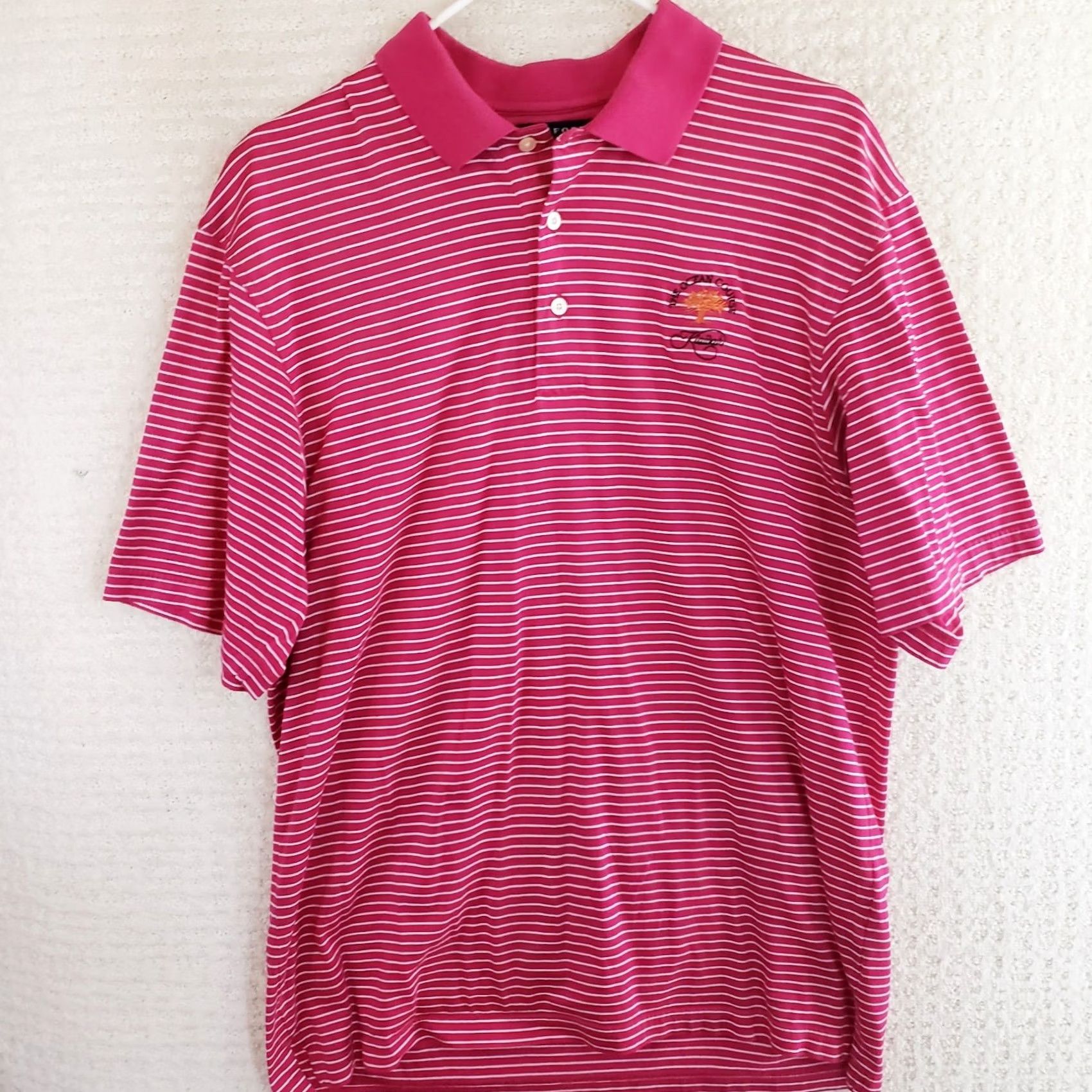 Vintage Oxford Golf Polo Shirt M Pink Striped The Ocean Course Kiawah Isl. Short Sleeve Polo Boys Mens? Size US M / EU 48-50 / 2 - 2 Thumbnail