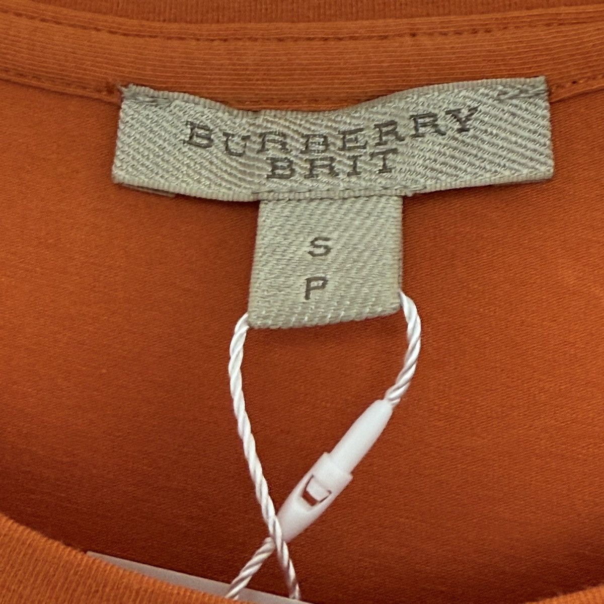 Burberry Burberry Orange Cotton Crew Neck Short Sleeve T-Shirt K26WX Size S / US 4 / IT 40 - 5 Thumbnail