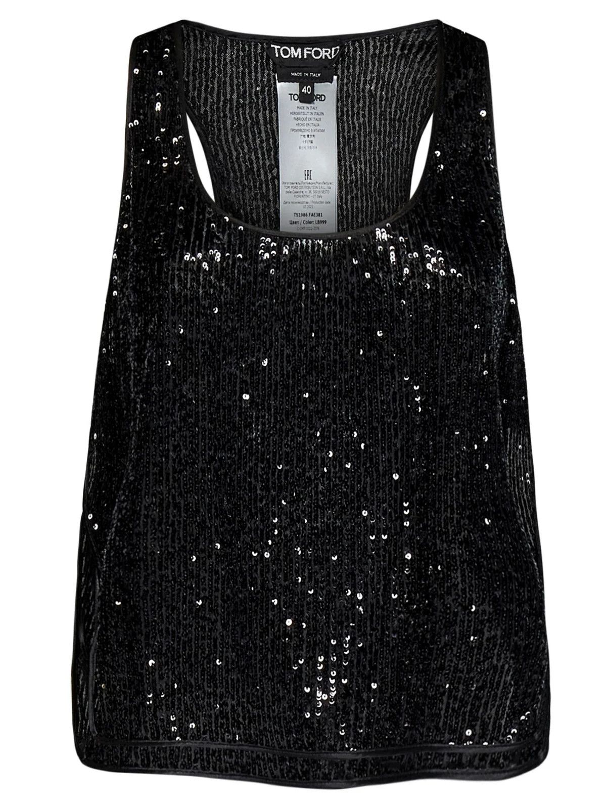 Tom Ford o1loc1c0724 TS1941 Top in Black Size XS / US 0-2 / IT 36-38 - 1 Thumbnail