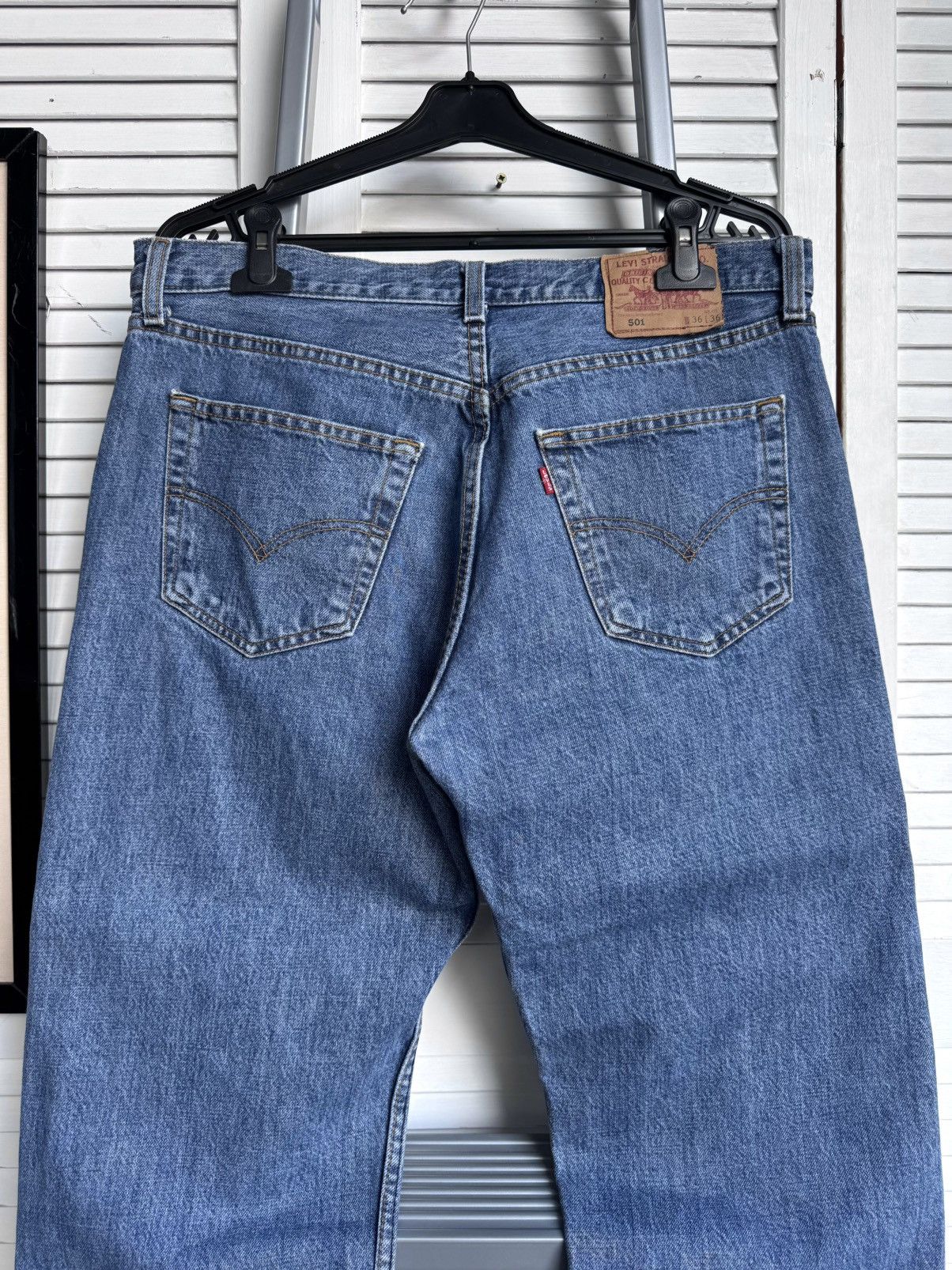 Levi's Vintage Levis 501 Blue Denim Baggy Jeans Pants USA W36 L26 Size US 36 / EU 52 - 6 Thumbnail