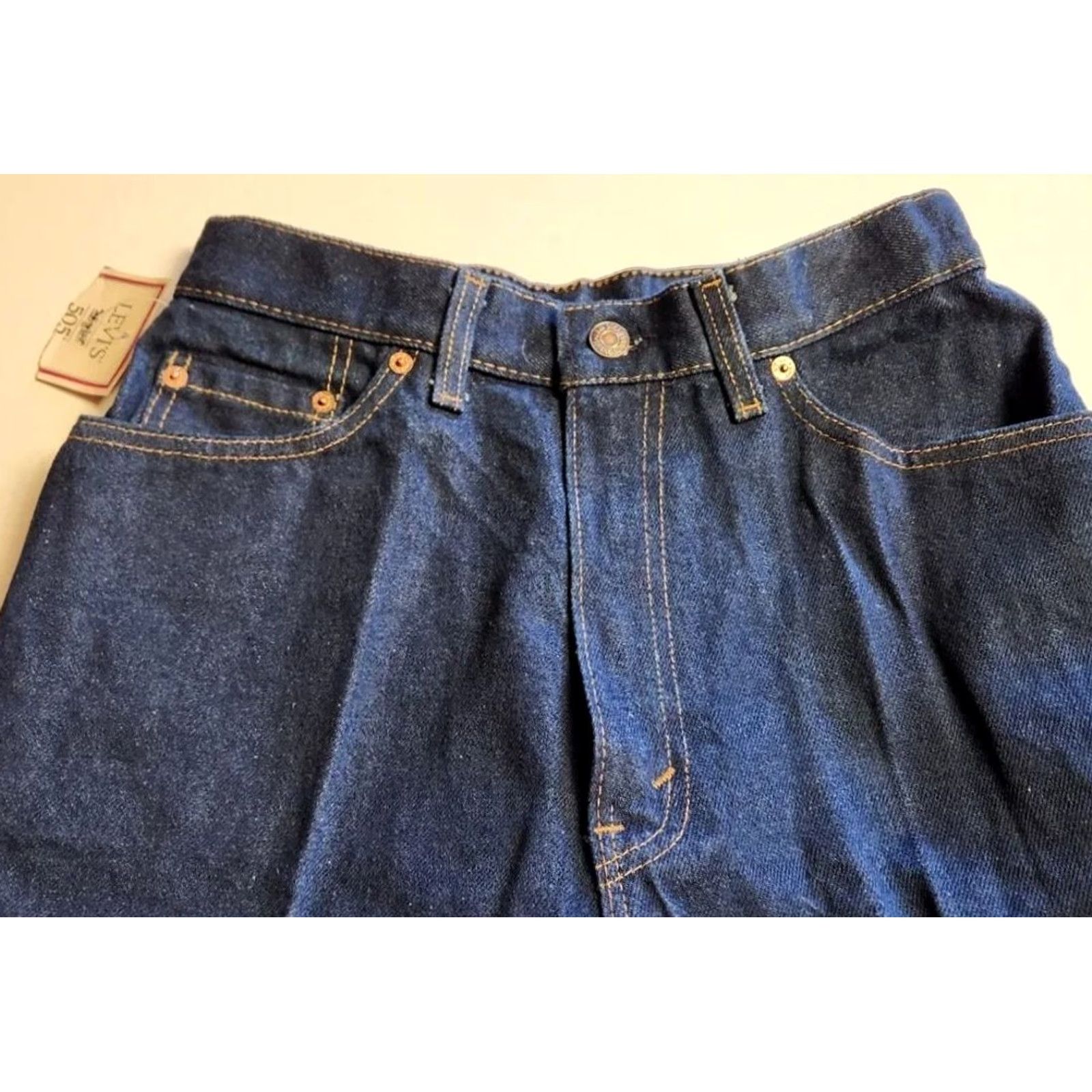 Levi's VINTAGE Levi's Jeans 26505-0214 80s Juniors Blue Dark Wash Size 13 (26x32) 5-Pocket Denim Jeans Womens Size 34" / US 12 / IT 48 - 3 Thumbnail