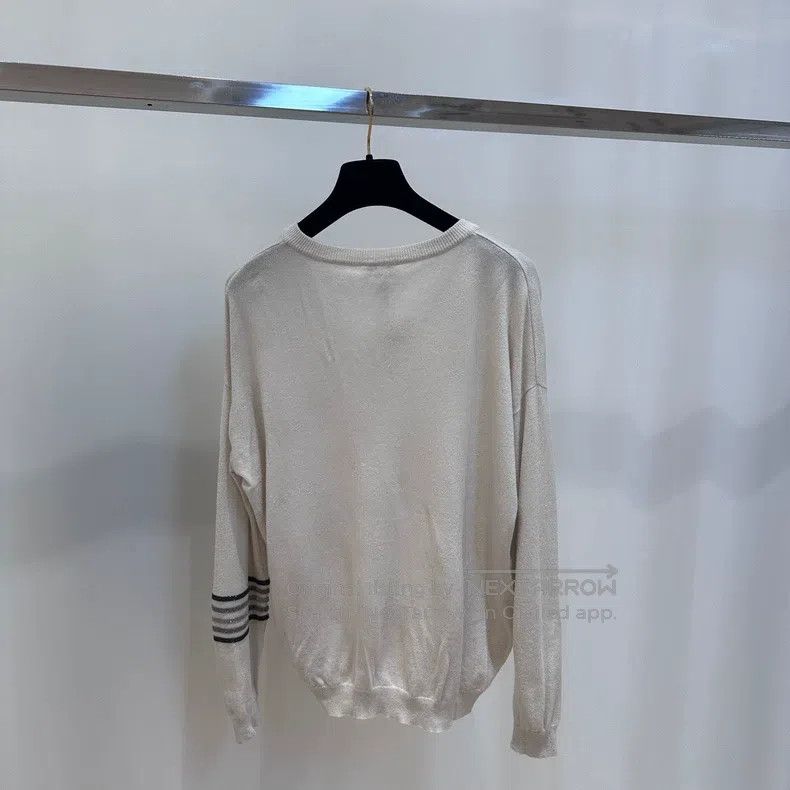 Brunello Cucinelli Brunello Cucinelli Large V-neck knitted sweater Size S / US 4 / IT 40 - 2 Thumbnail