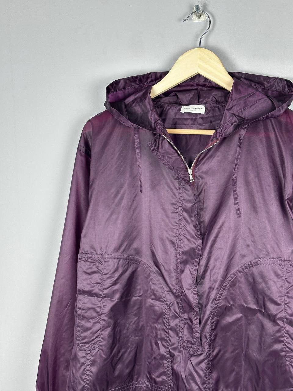 Dries Van Noten Dries Van Noten Purple Nylon Shiny Anorac Jacket Size M / US 6-8 / IT 42-44 - 4 Thumbnail