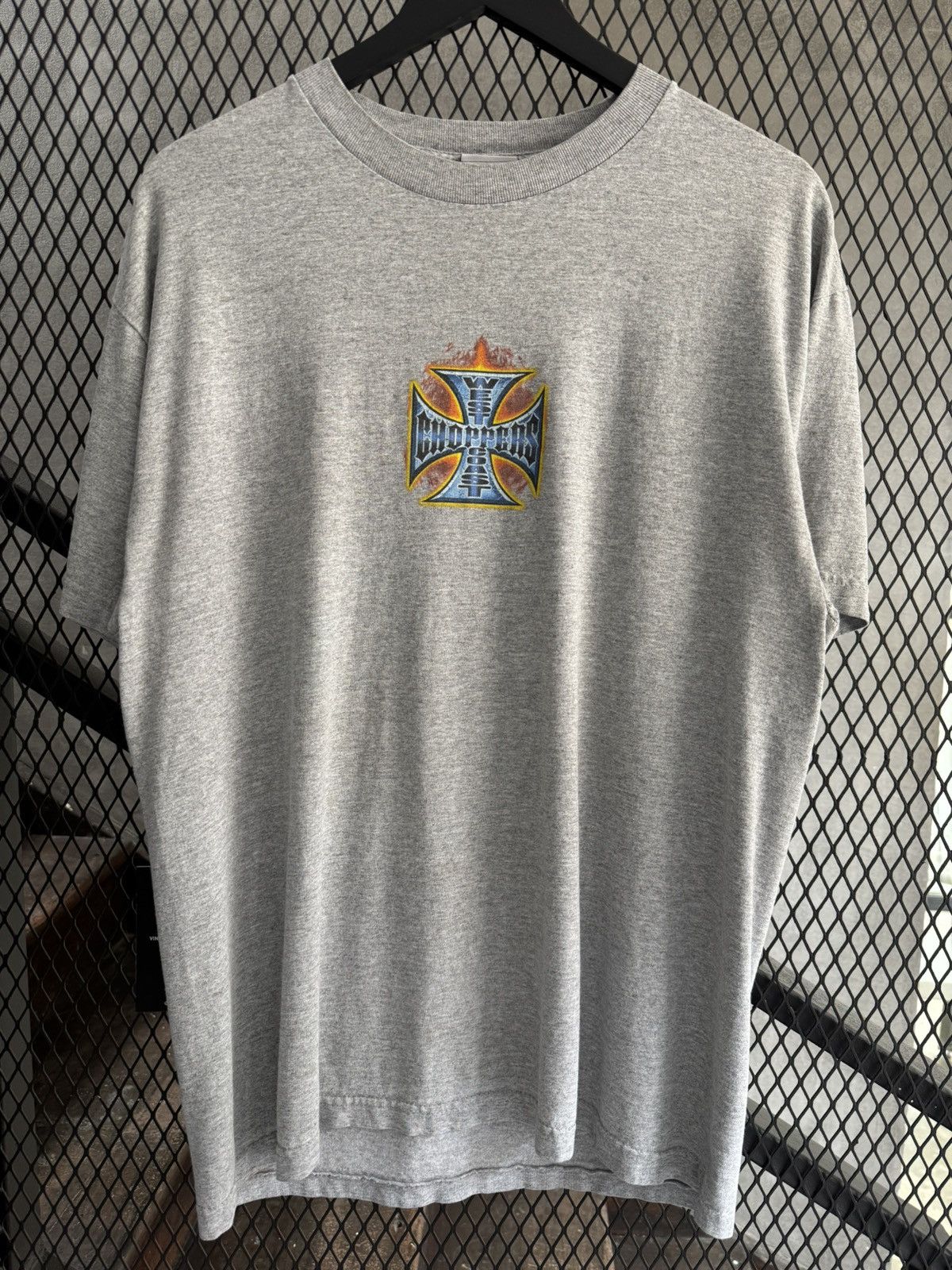 West Coast Choppers Vintage 2000s West Coast Choppers Chrome Flames Tee Size US XL / EU 56 / 4 - 1 Thumbnail