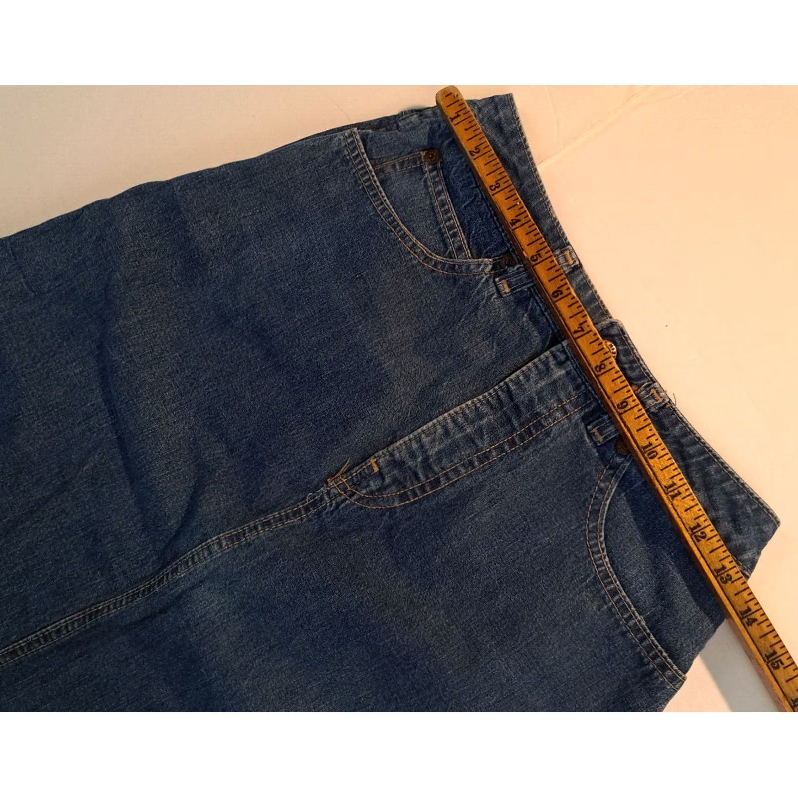 Calvin Klein Calvin Klein Skirt Women Denim Knee Length Flare Blue 6 Small-Medium EUC USA Made Size 28" / US 6 / IT 42 - 5 Thumbnail