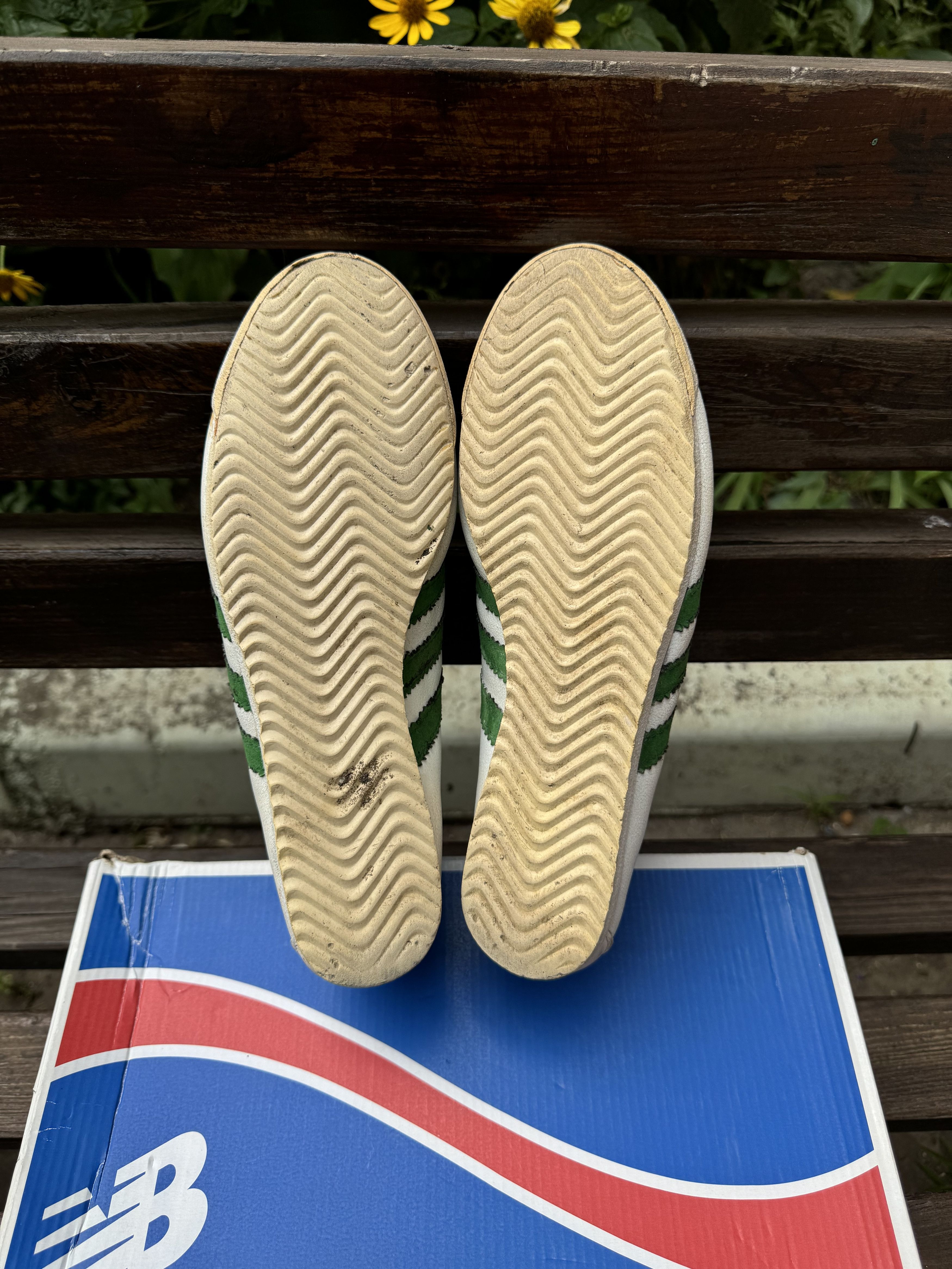 Adidas × Vintage Vintage Adidas Record Leather Sneakers Made in France Sz 8 Size US 8.5 / EU 41-42 - 3 Thumbnail