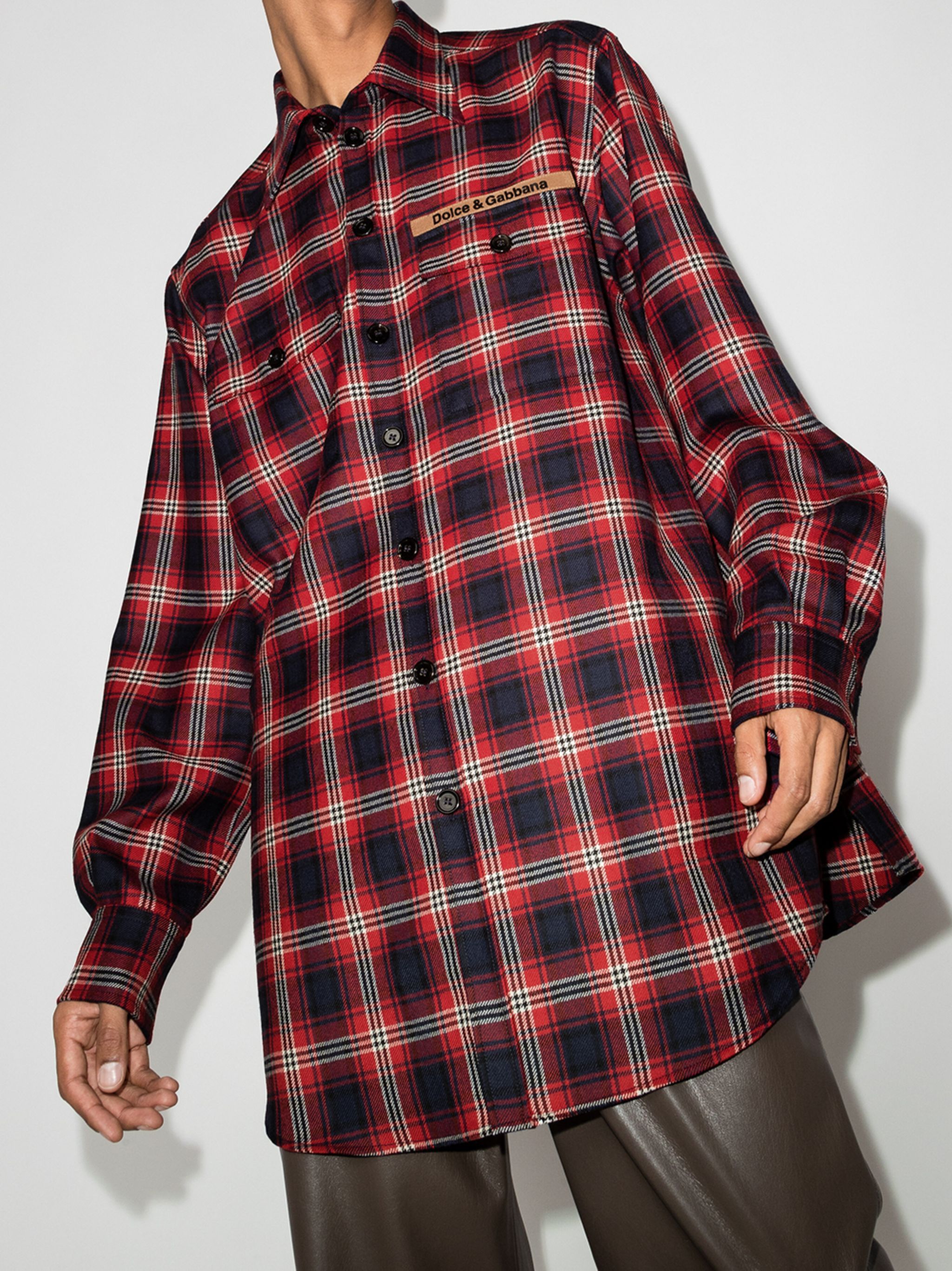 Dolce & Gabbana o1y0125 Checked Shirt in Multicolor Size US M / EU 48-50 / 2 - 2 Thumbnail