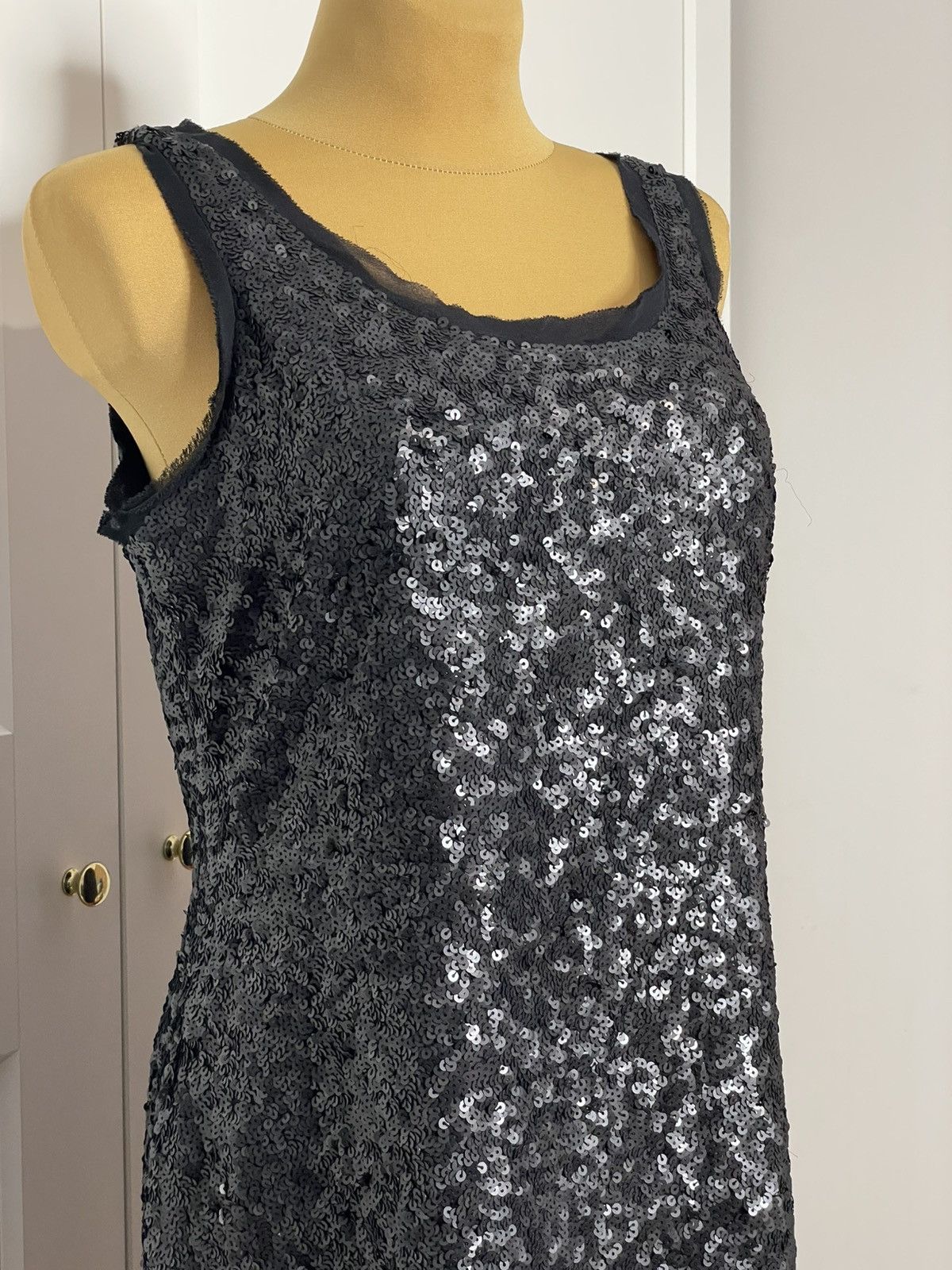 Talbots Black silk dress with sequins Size L / US 10 / IT 46 - 3 Thumbnail