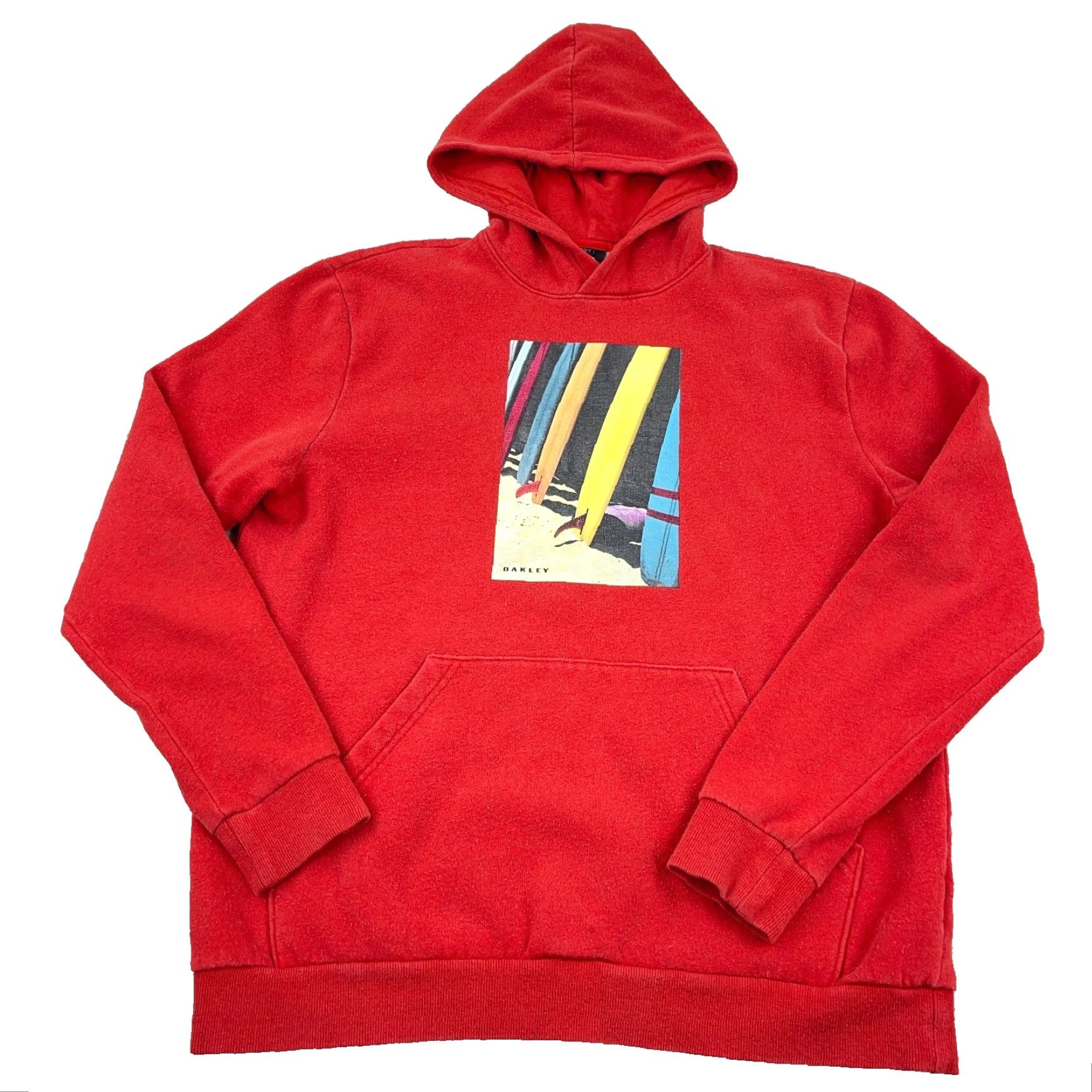 Oakley VINTAGE Oakley Hoodie Men M Red Logo Graphic Print Surf Streetwear Hooded Sweatshirt Size US M / EU 48-50 / 2 - 2 Thumbnail
