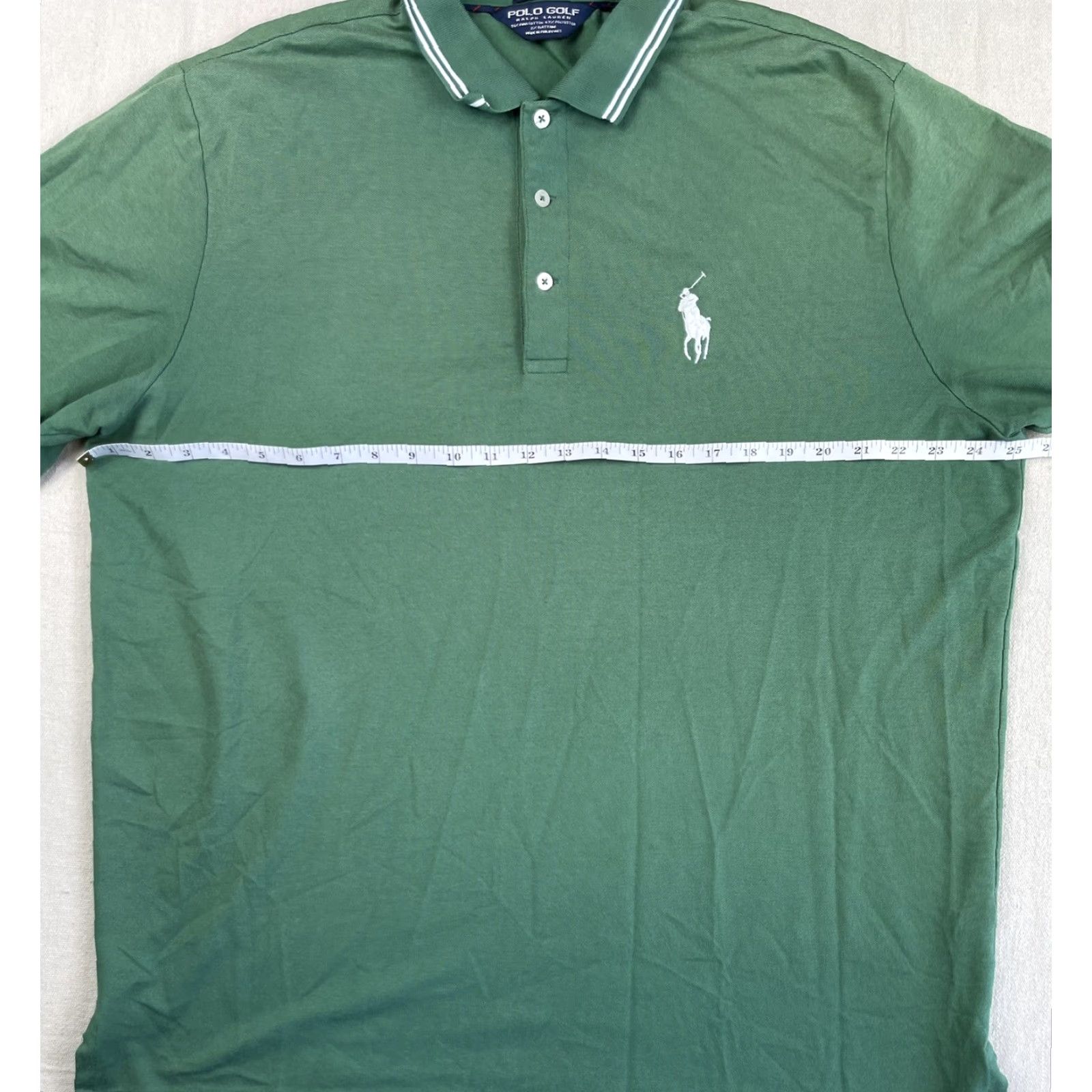 Polo Ralph Lauren VINTAGE Polo Ralph Lauren Big Pony Golf Polo Shirt Mens XL Faded Green Classic Size US XL / EU 56 / 4 - 7 Thumbnail