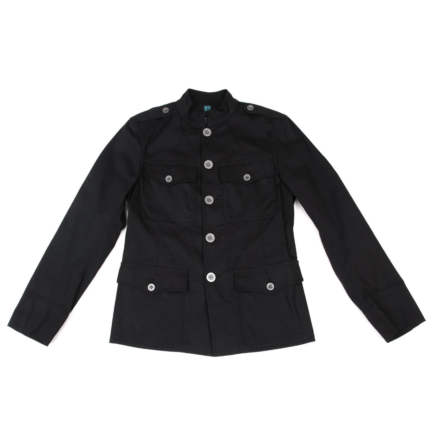 Jean Paul Gaultier Cotton Military Jacket in Black Size 46 Size US S / EU 44-46 / 1 - 1 Thumbnail