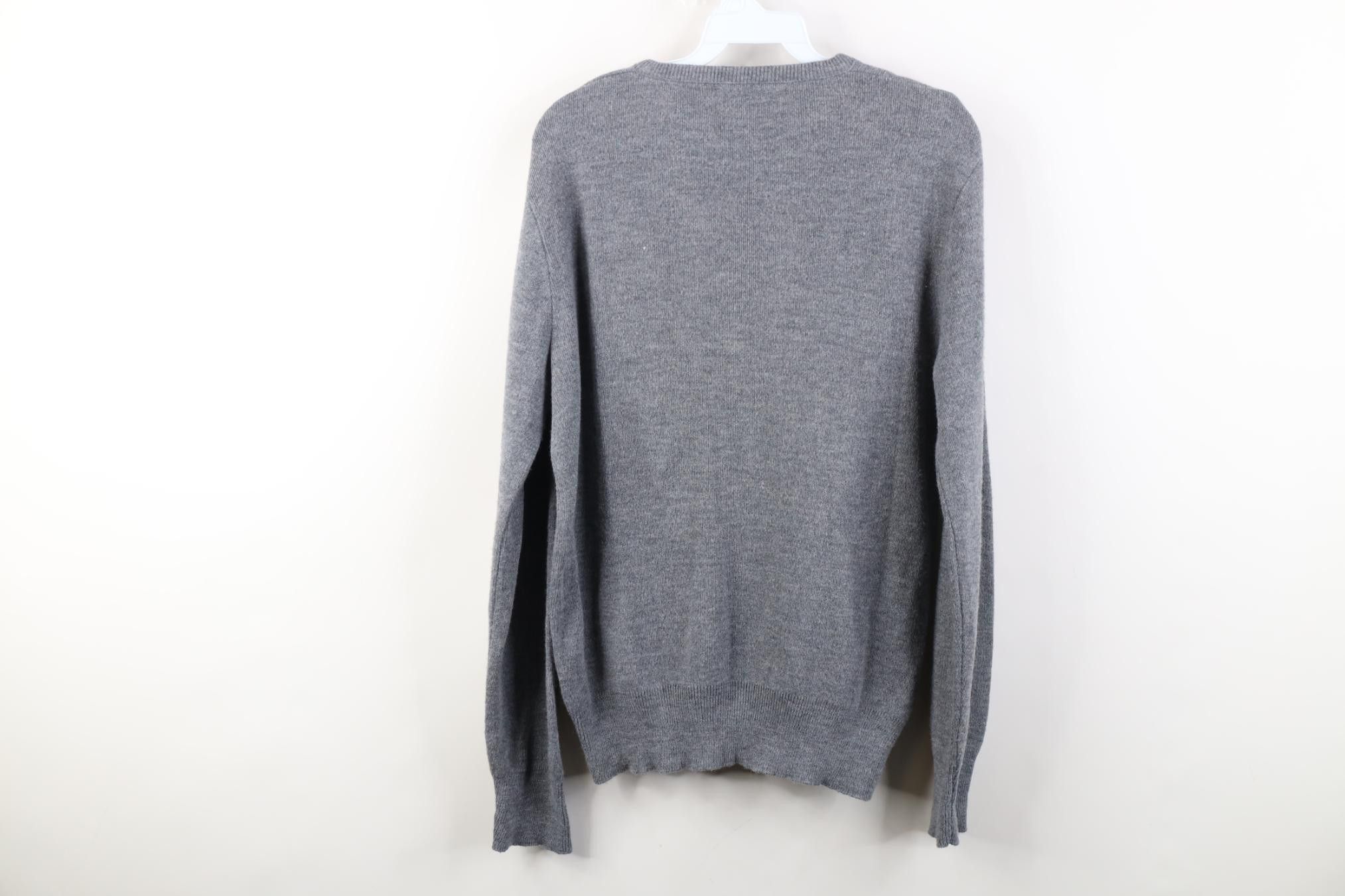 Vintage Vintage 70s Streetwear Knit V-Neck Sweater Heather Gray USA Size US M / EU 48-50 / 2 - 7 Thumbnail