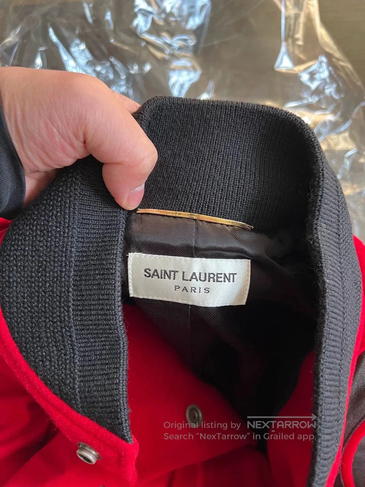 Saint Laurent Paris Saint Laurent Red Wool Teddy Jacket. Size S / US 4 / IT 40 - 3 Thumbnail