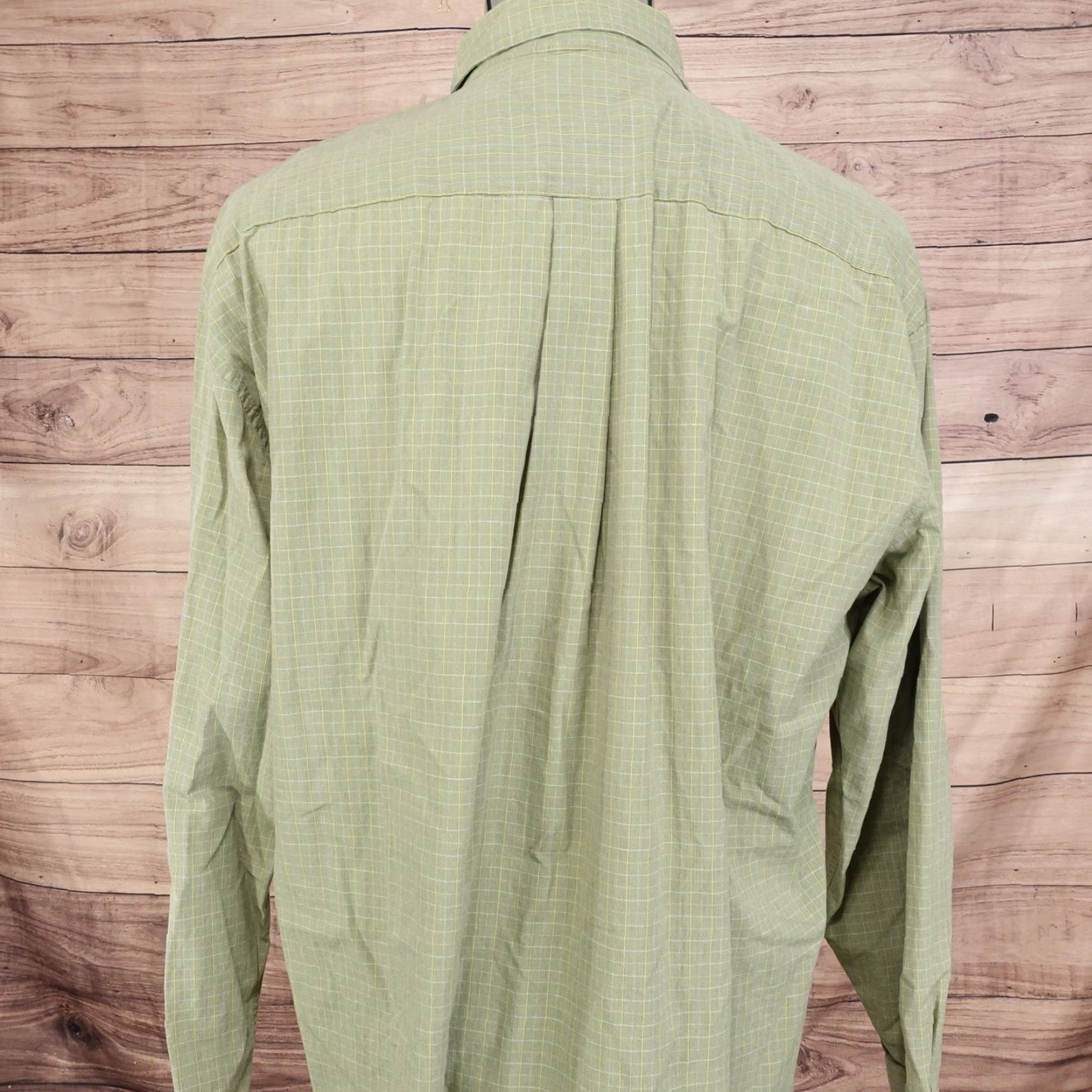 J.Crew Vintage J.Crew Men's XL Long Sleeve Green Check Button-Up Shirt Size US XL / EU 56 / 4 - 4 Thumbnail