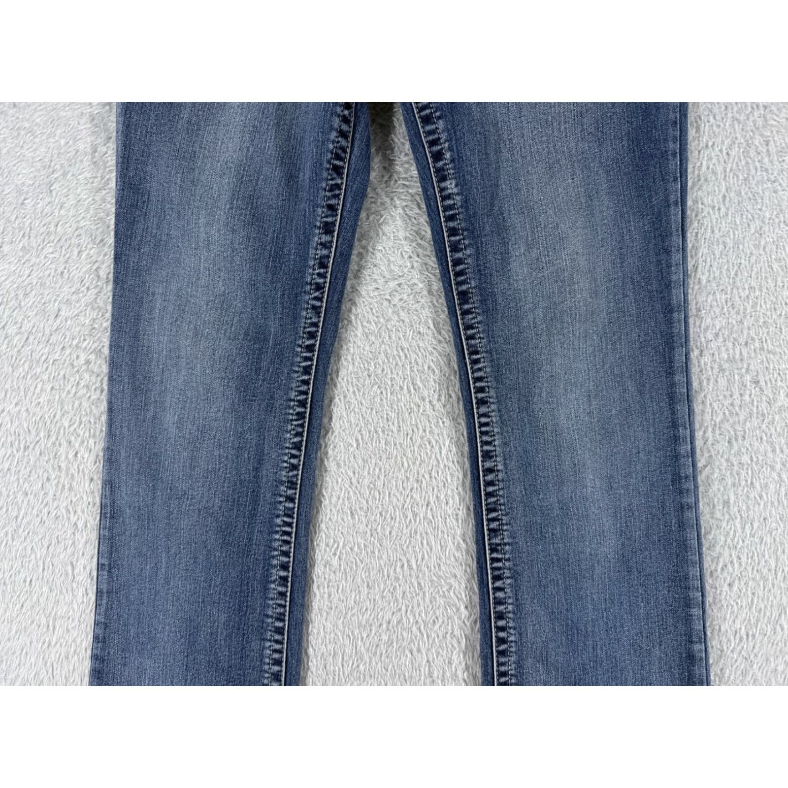 Vintage Maurices Jeans Womens 7 Blue Denim Low Rise Bootcut Cotton 28x30 Regular Inseam 30 in 5-Pocket Size 28" / US 6 / IT 42 - 3 Thumbnail