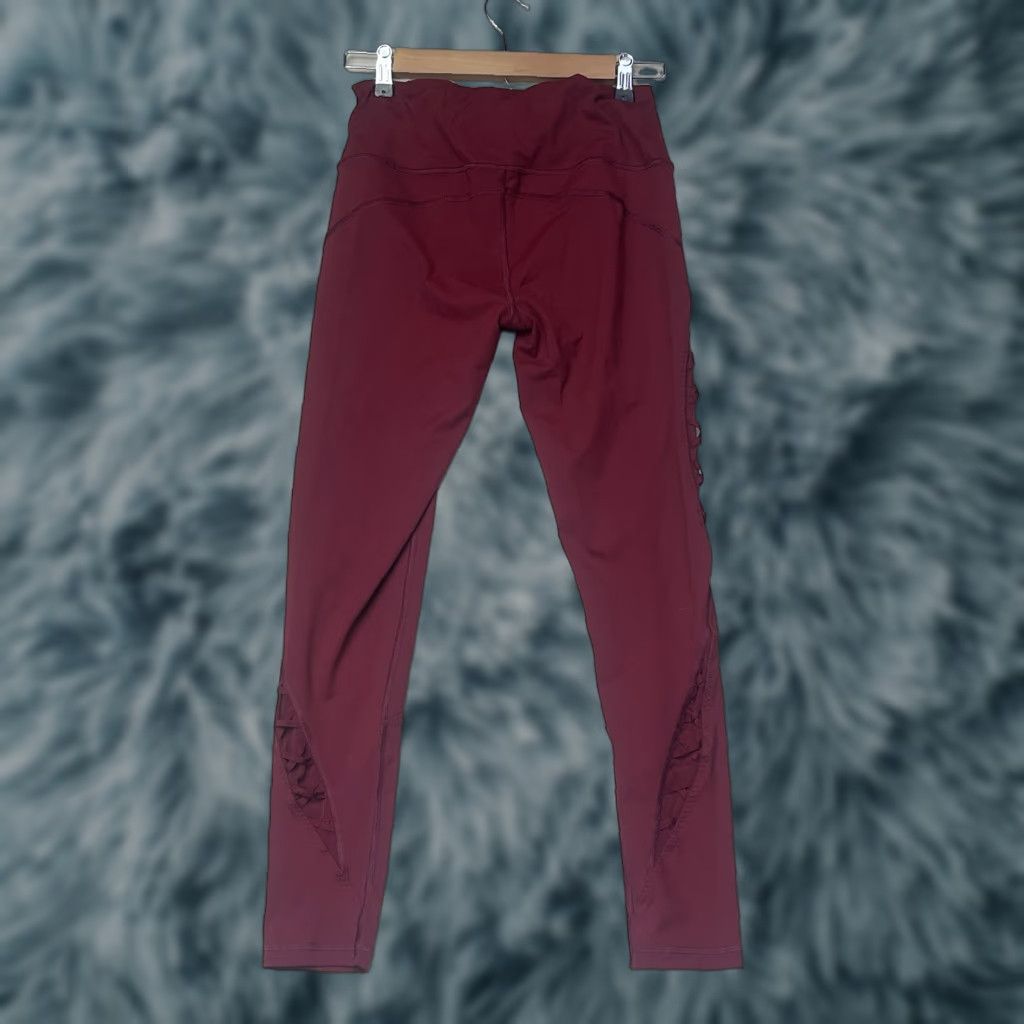 Victoria's Secret Victoria's Secret Victoria Sport Leggings Burgundy Red Women's S Size Small Compression Activewear Womens Leggings Size 28" / US 6 / IT 42 - 1 Thumbnail