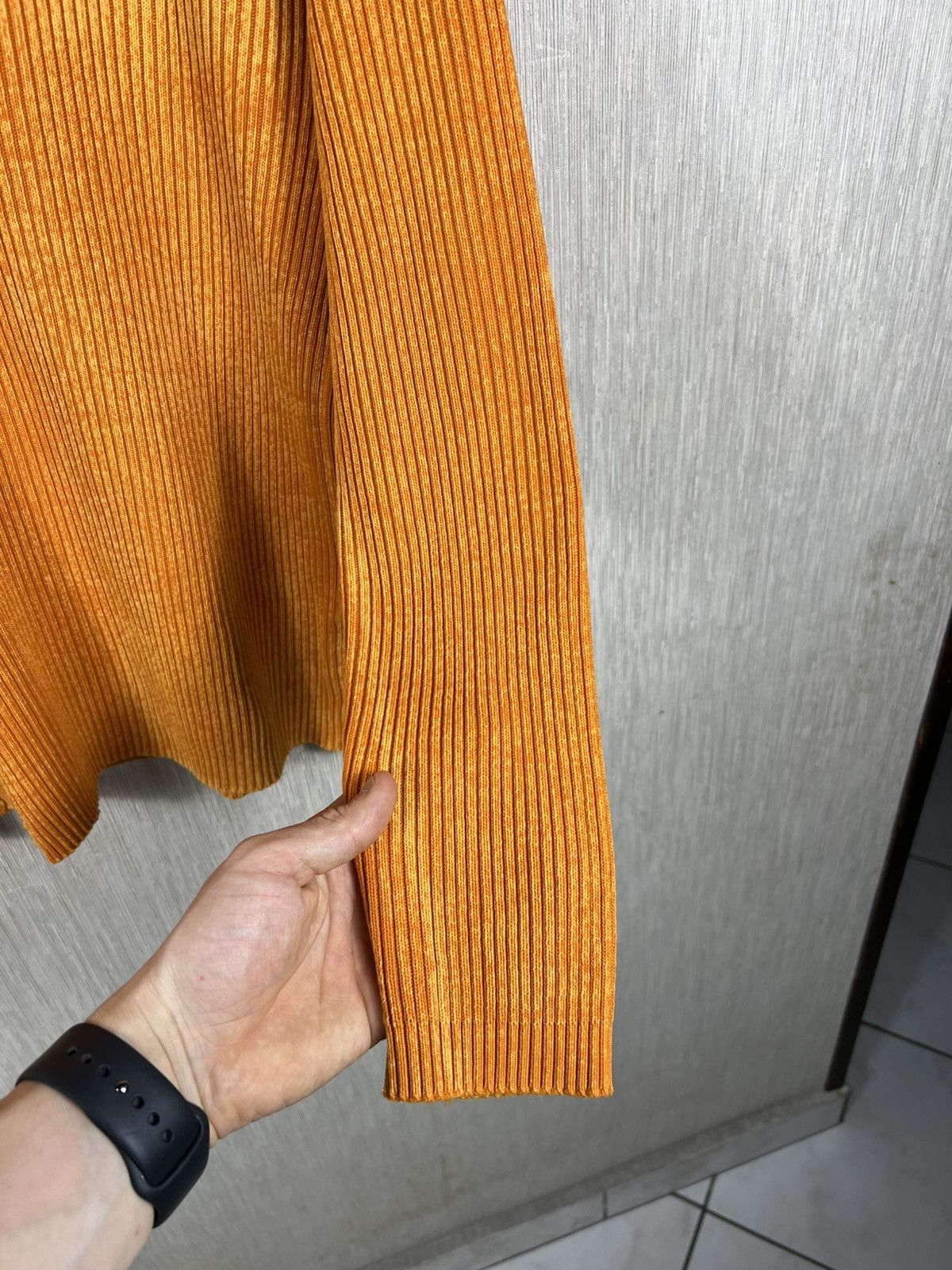 Diesel Vintage 90s Diesel slim knit spray y2k logo sweater ribbed Size US L / EU 52-54 / 3 - 10 Thumbnail