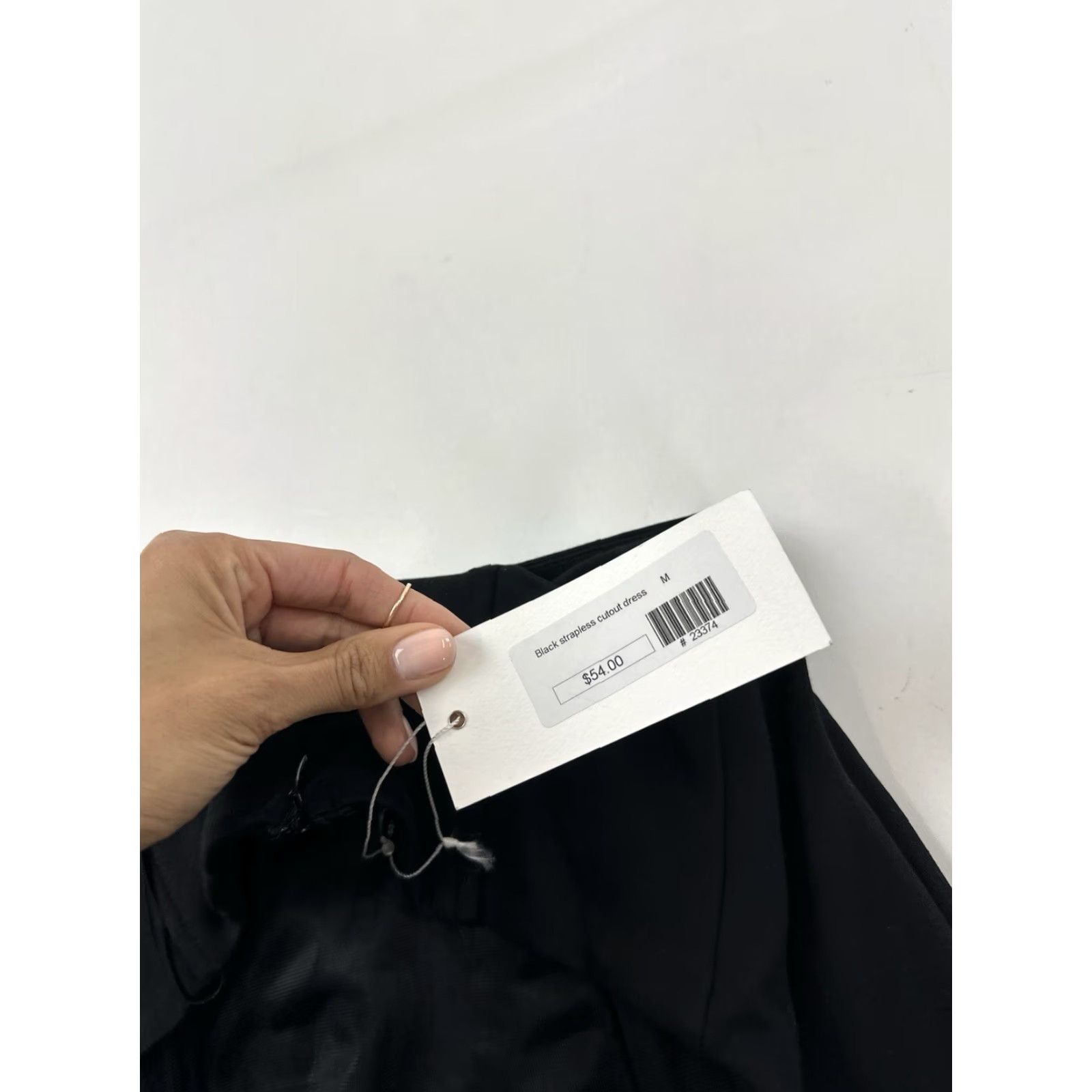 Vintage Lush Dress Women’s M Black Mini Strapless Cut Out Sleeveless Zip Size M / US 6-8 / IT 42-44 - 6 Thumbnail