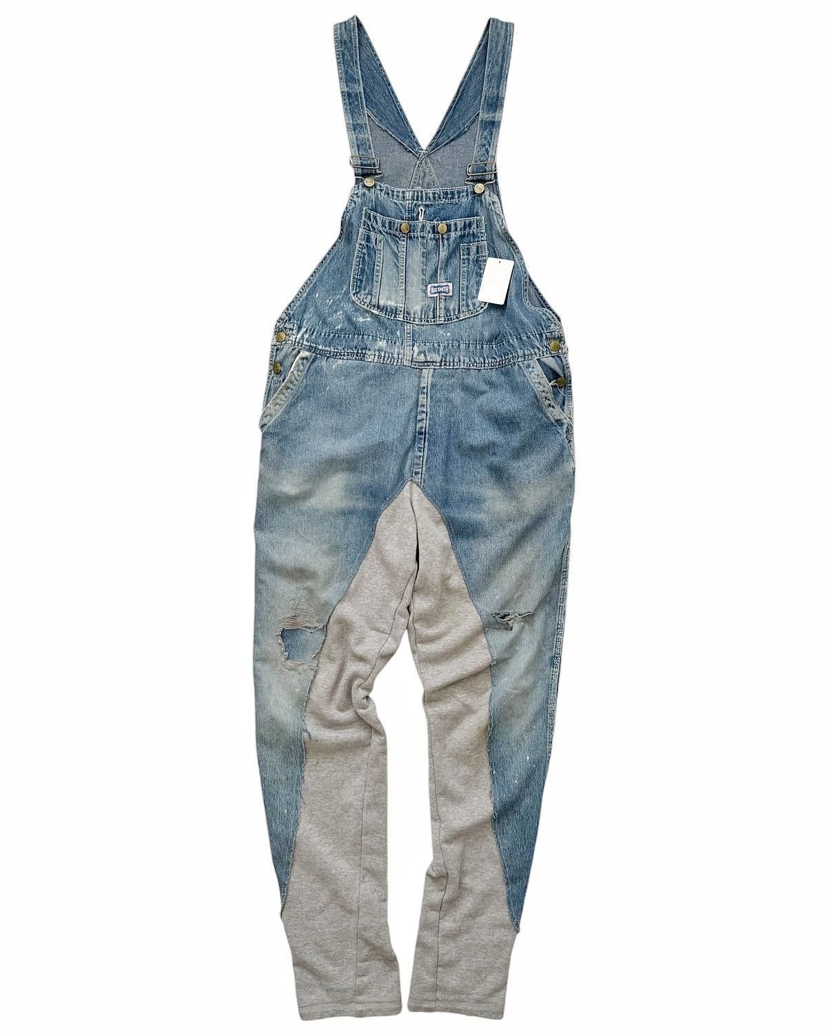 Greg Lauren $2.9k Greg Lauren 50/50 Overalls Suspender Denim Knit