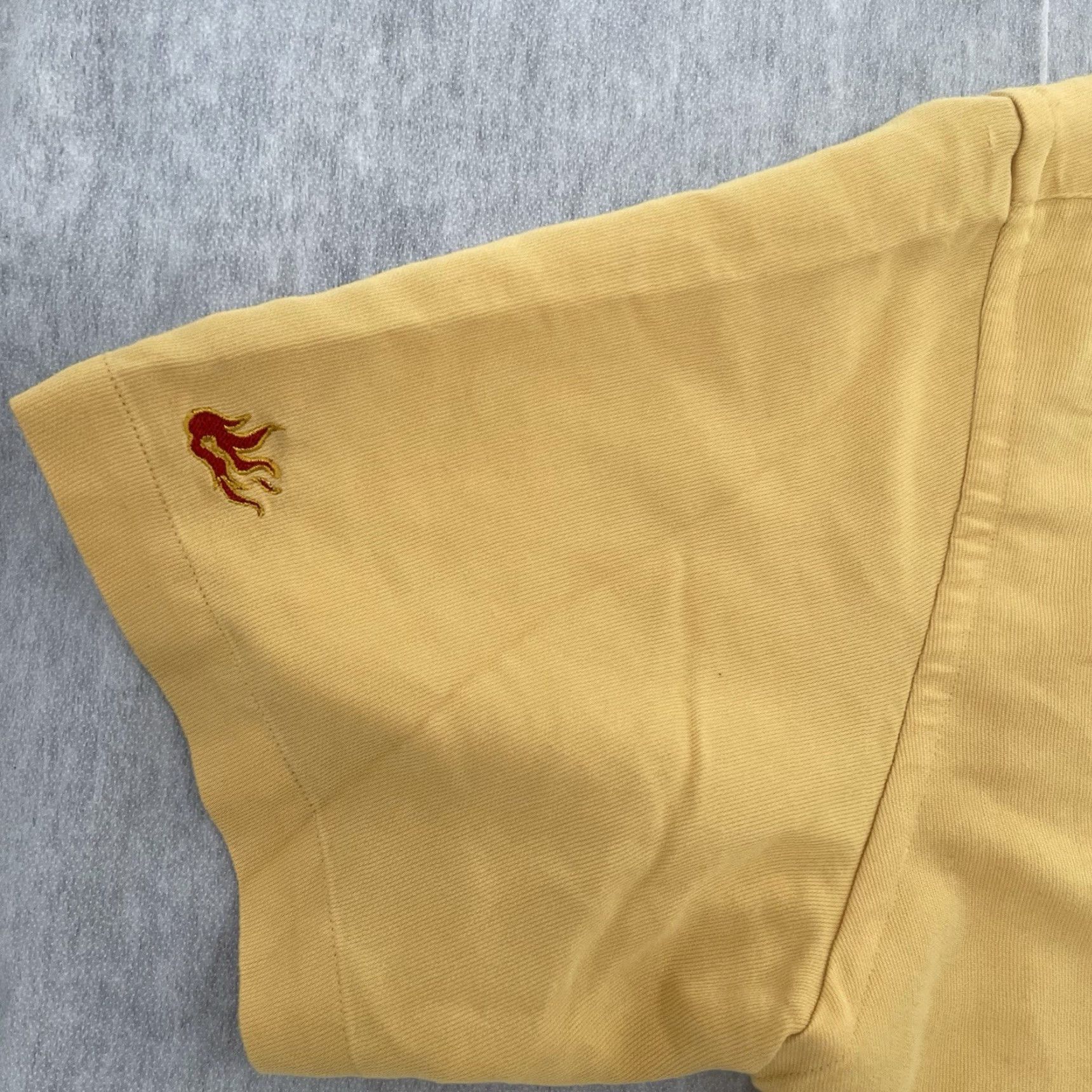 Cubavera Cubavera Shirt Adult Large Yellow Hot Rod Shop Embroidered Loop Collar Mens L Size US L / EU 52-54 / 3 - 6 Thumbnail