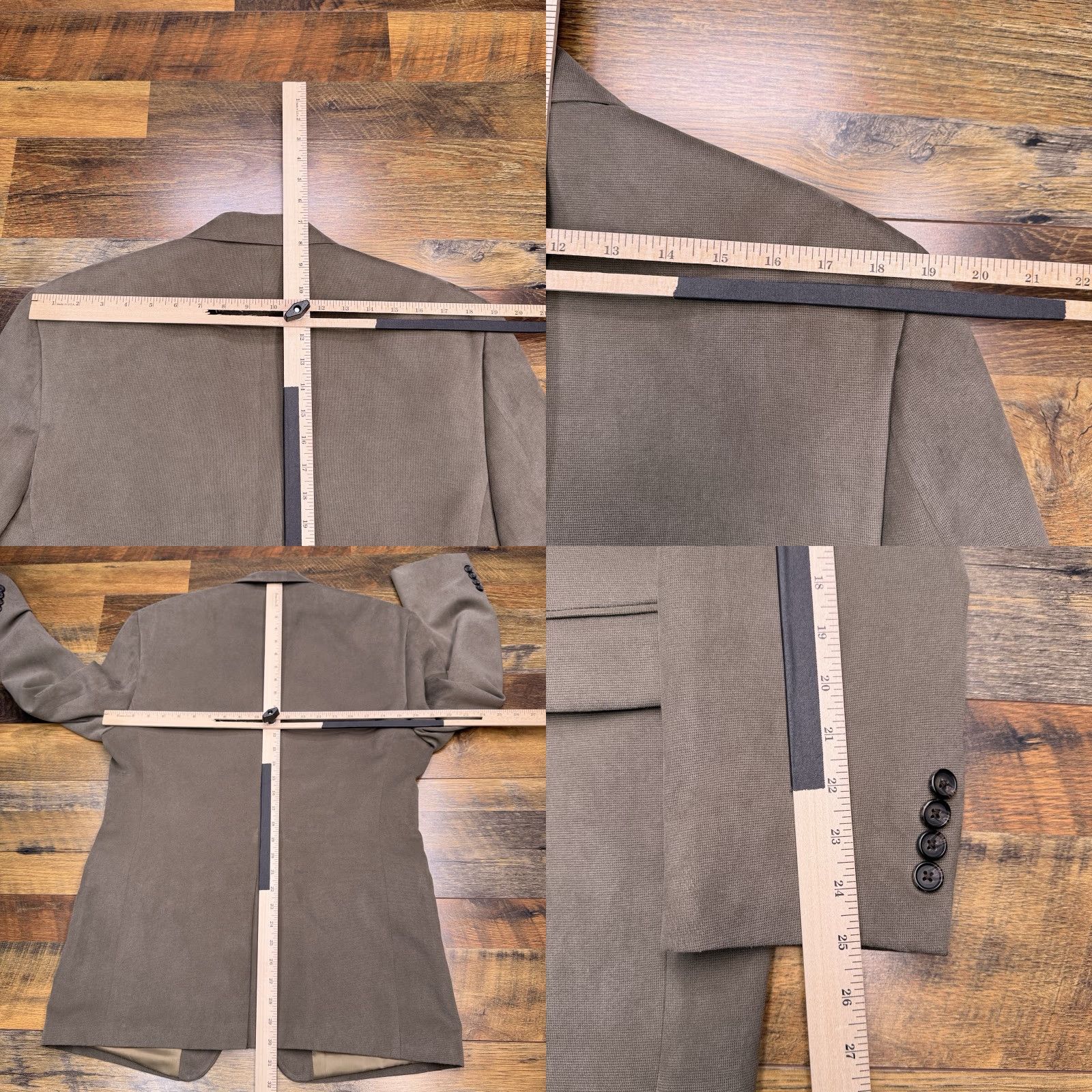 Ralph Lauren Lauren Ralph Lauren Blazer 40R Taupe Sport Coat Men Regular Chest 42 2-Button Notch Lapel Solid Microfiber Polyester Dry Clean Only Vintage No N/A Size 40R - 9 Thumbnail