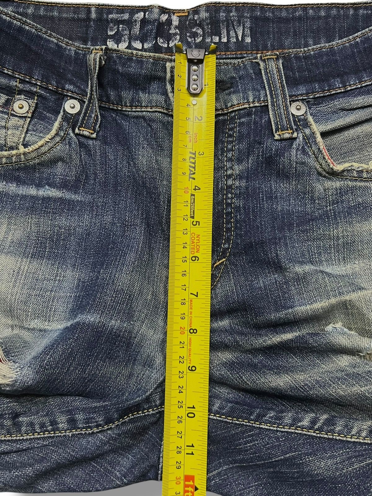 Edwin Vintage Edwin 503 Blue Trip Edgeline Japan, Distressed Denim Size US 34 / EU 50 - 15 Thumbnail