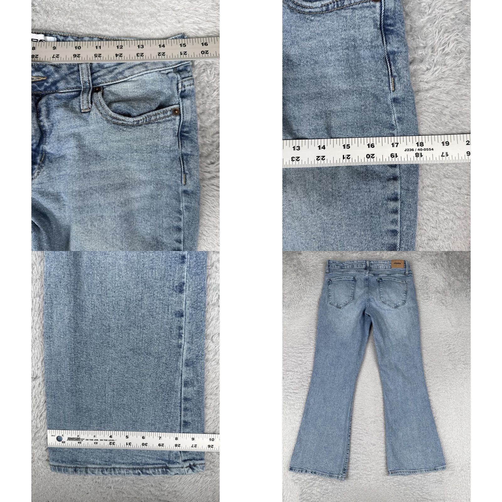 Rsq RSQ Low Rise Flare Jeans Womens 29 Blue Light Wash Stretch 5 Pocket 29x30 Jeans Size 29" - 9 Thumbnail