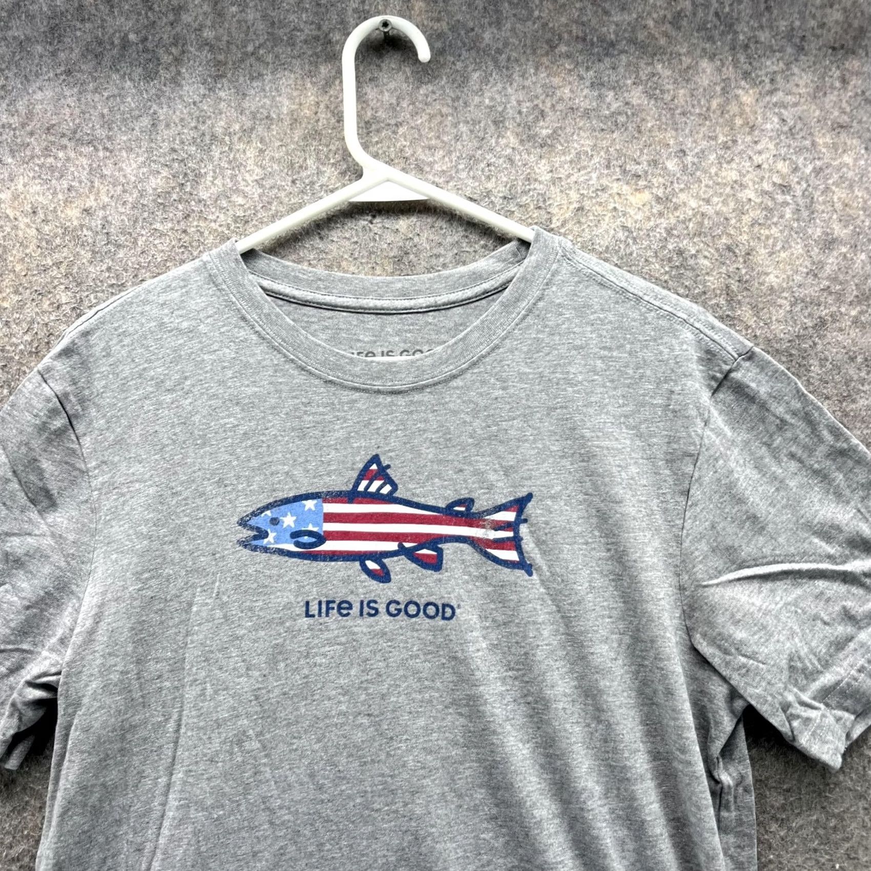 Life is Good Life is Good Shirt Men Small Adult Gray Crusher Tee Crewneck USA Logo Short Sleeve Size US S / EU 44-46 / 1 - 7 Thumbnail