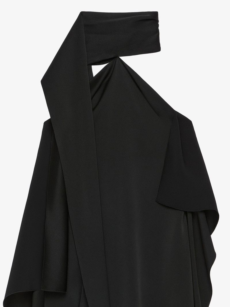 Givenchy o1n1vont0326 Scarf Dress in Black Size XS / US 0-2 / IT 36-38 - 4 Thumbnail