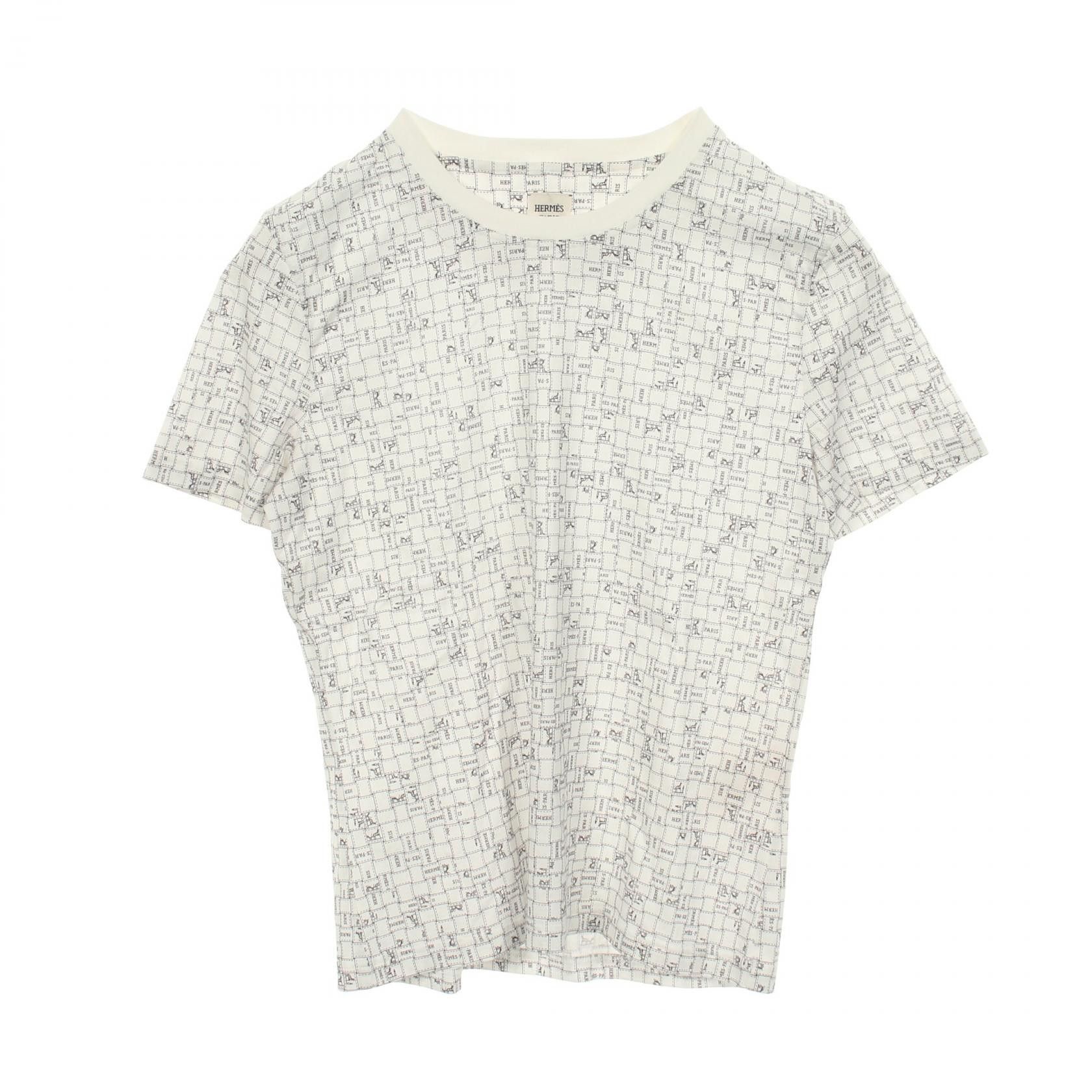 Hermes Hermes Hermes Bolduc Au Carre Cotton TShirt Textile T-Shirts DUTY FREE for USA Size ONE SIZE - 1 Thumbnail