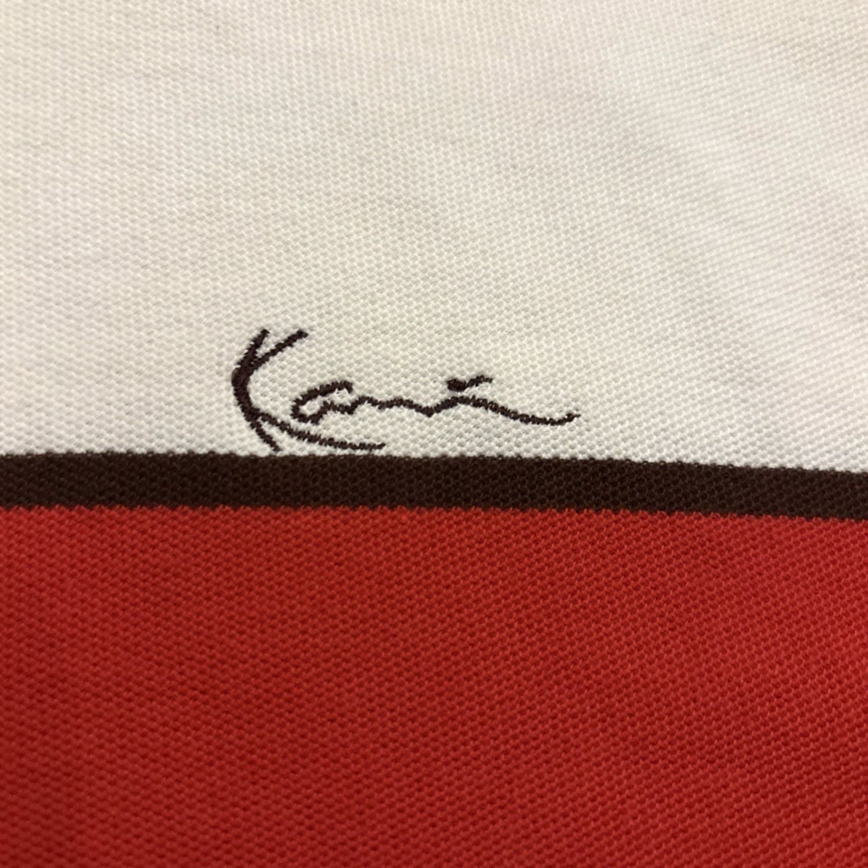 Vintage VINTAGE Kani Gold Polo Shirt Mens XL Striped Red White Cotton Short Sleeve Casual Classic 80s/90s Theme Size US XL / EU 56 / 4 - 2 Thumbnail
