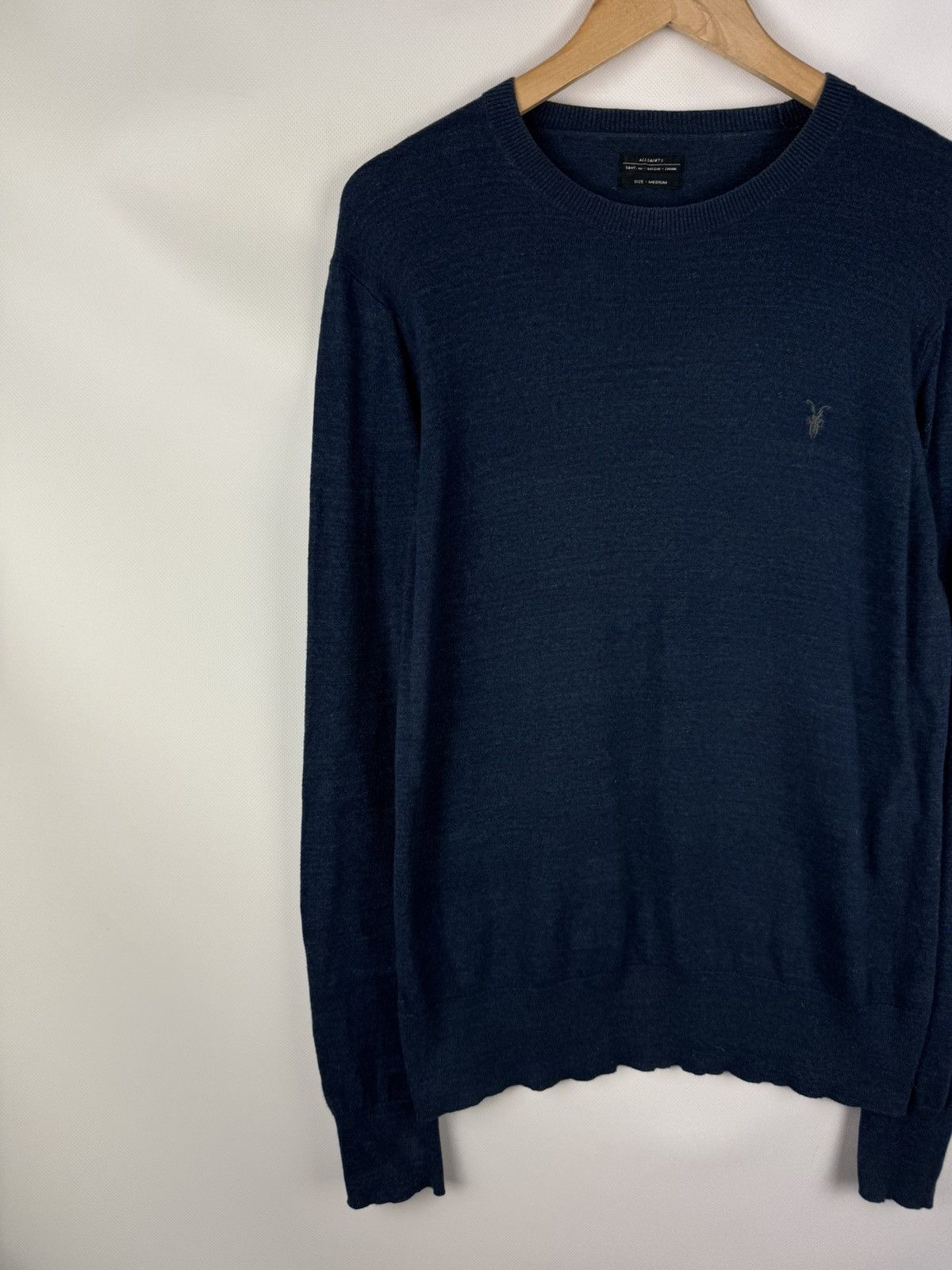 Allsaints × Japanese Brand Allsaints Fritz Crew Lightweight Cotton Sweater Pullover Size US M / EU 48-50 / 2 - 2 Thumbnail