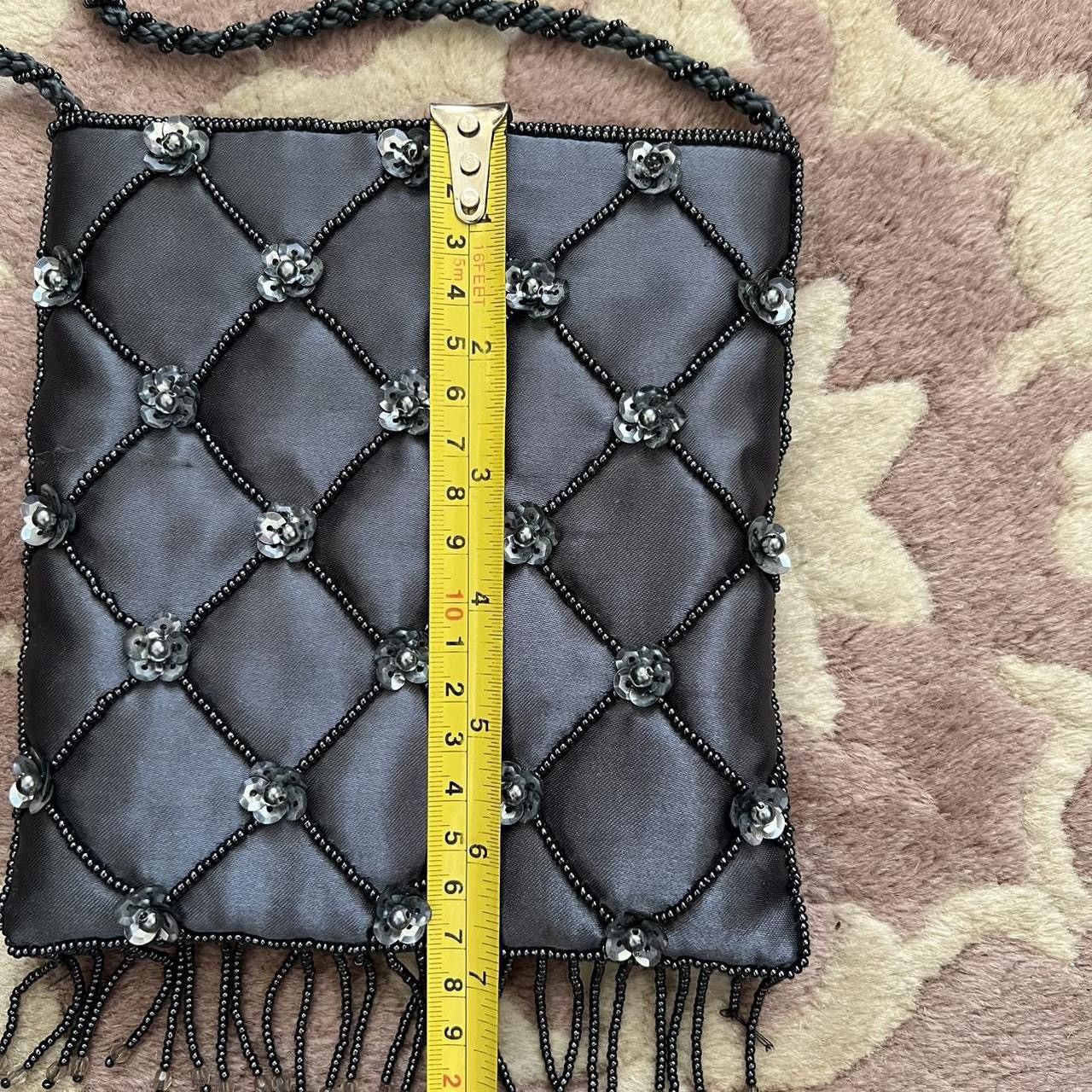 Vintage Y2k gray silver sequin beaded crossbody bag Size ONE SIZE - 6 Thumbnail