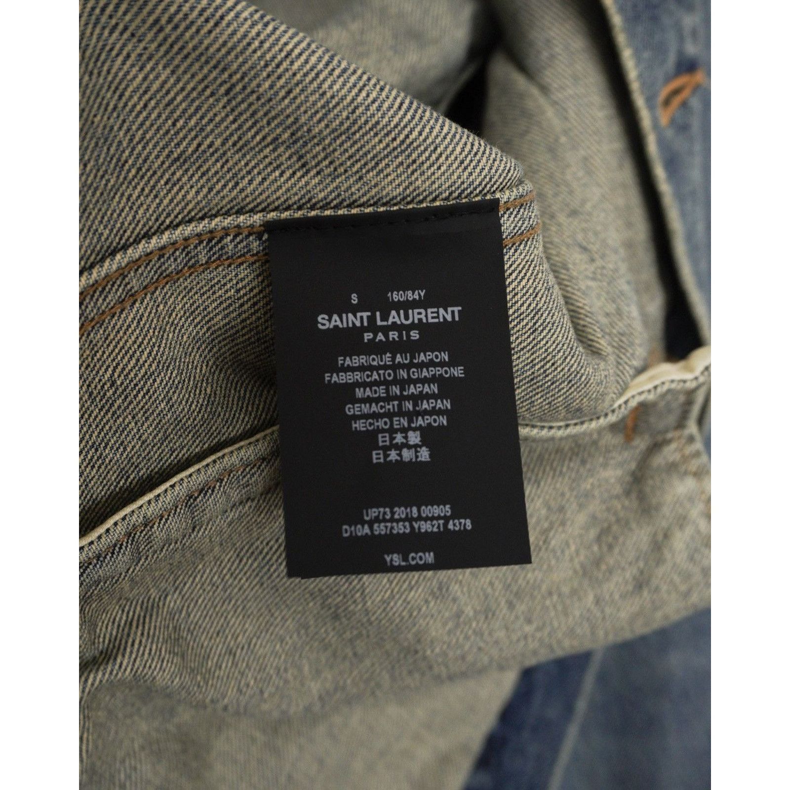 Saint Laurent Paris Saint laurent bandana distressed denim jacket Size US S / EU 44-46 / 1 - 9 Thumbnail