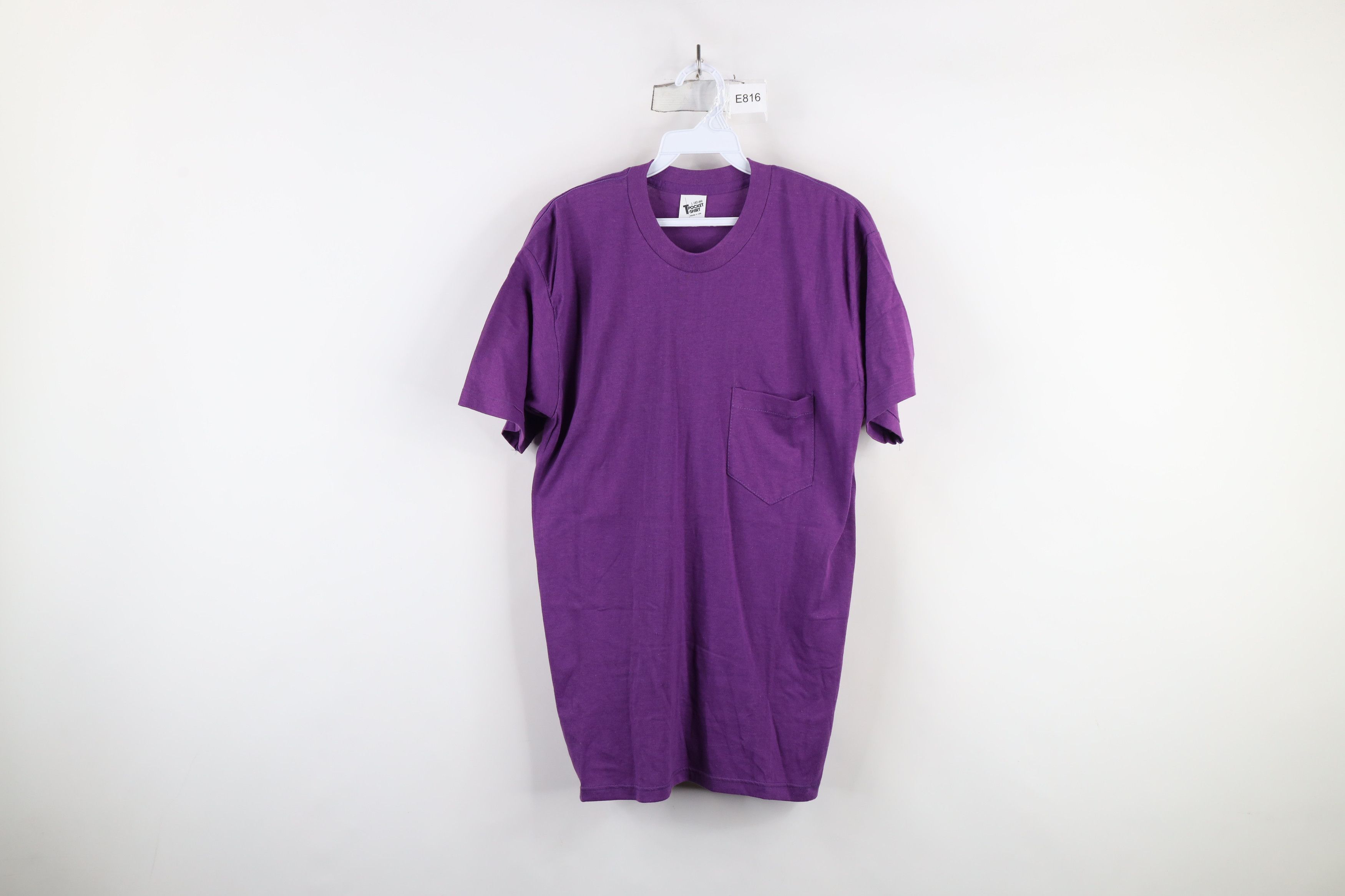 Vintage Vintage 70s Streetwear Short Sleeve T-Shirt Purple USA Size US L / EU 52-54 / 3 - 1 Thumbnail
