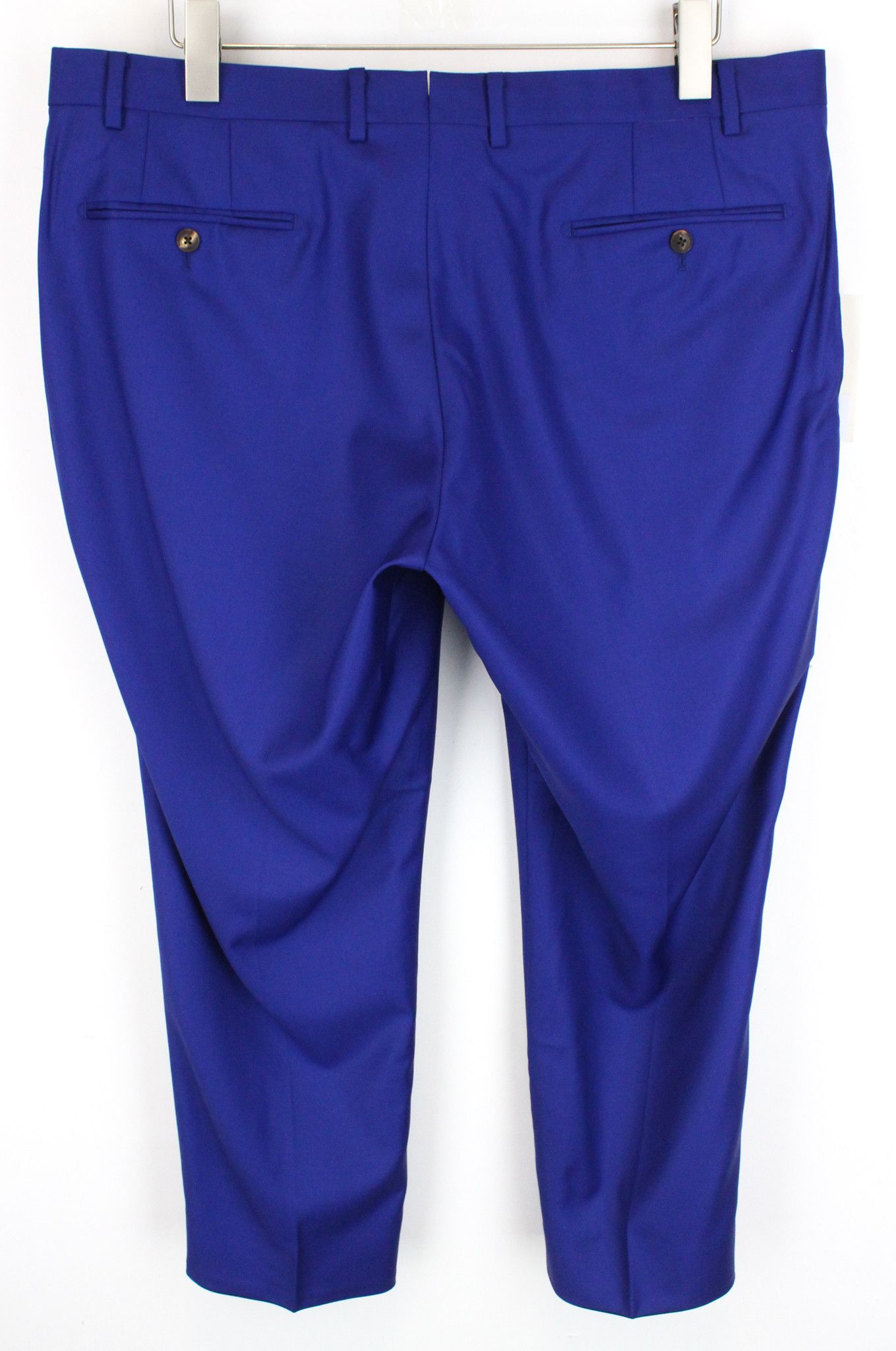 Suitsupply LAZIO UK44S Blue Wool Pleated Trousers 66757 Size US 44 / EU 60 - 2 Thumbnail