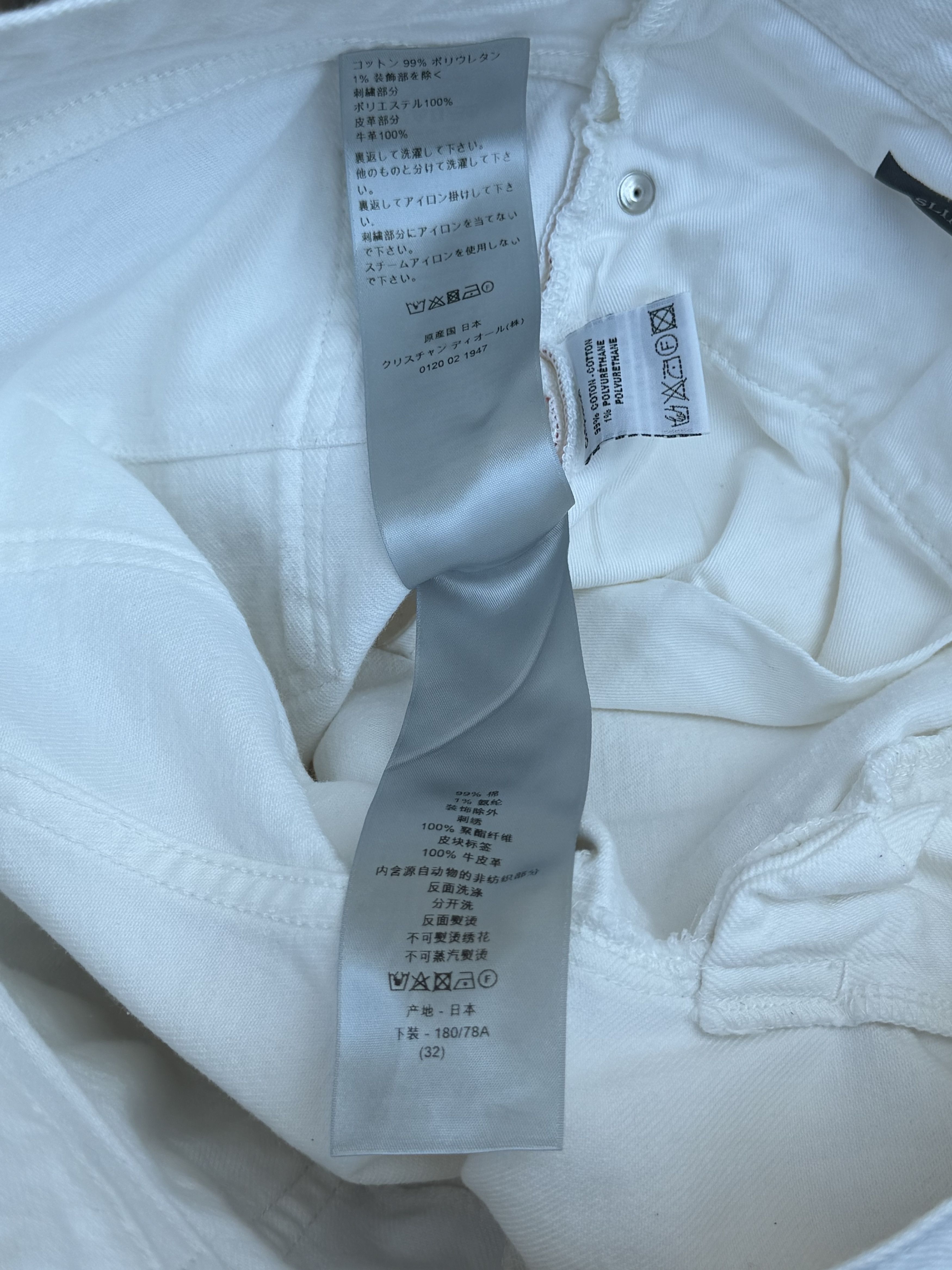 Dior Dior Raymond Pettibon White & Black Embroidered Logo Jeans Size US 32 / EU 48 - 5 Thumbnail
