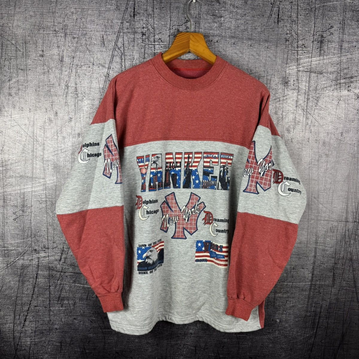 New York Yankees Vintage 90s New York Yankees baseball sweatshirt retro NY Size US XL / EU 56 / 4 - 1 Thumbnail