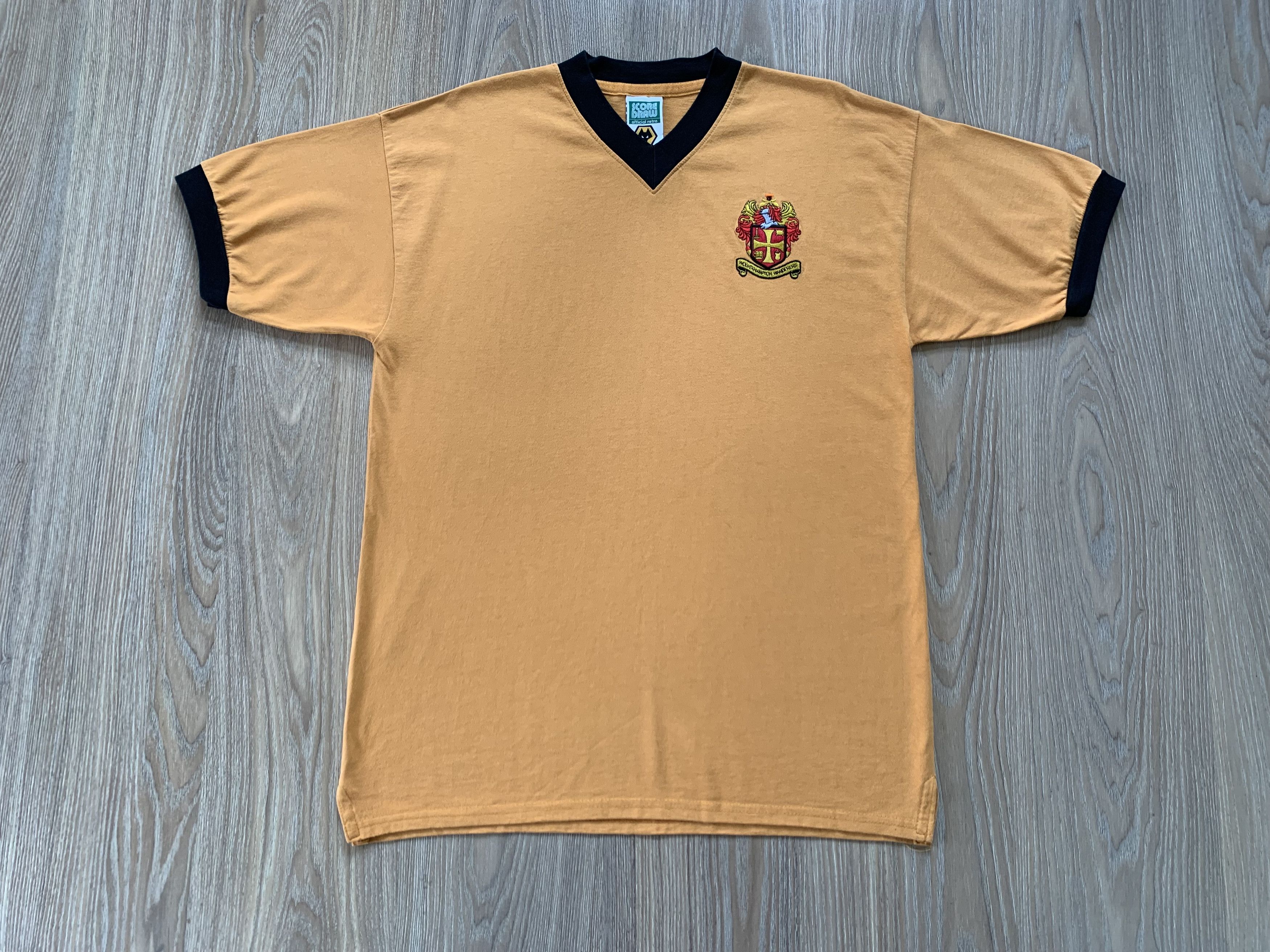 Vintage Vintage Wolverhampton Wanderers FC Score Draw T Shirt Size US L / EU 52-54 / 3 - 3 Thumbnail
